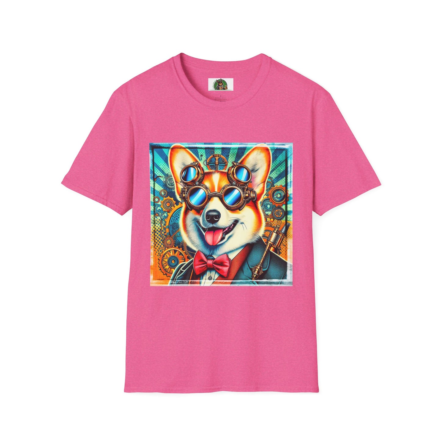 Pembroke Welsh Corgi steam punk T-Shirt Printify S Heather Heliconia