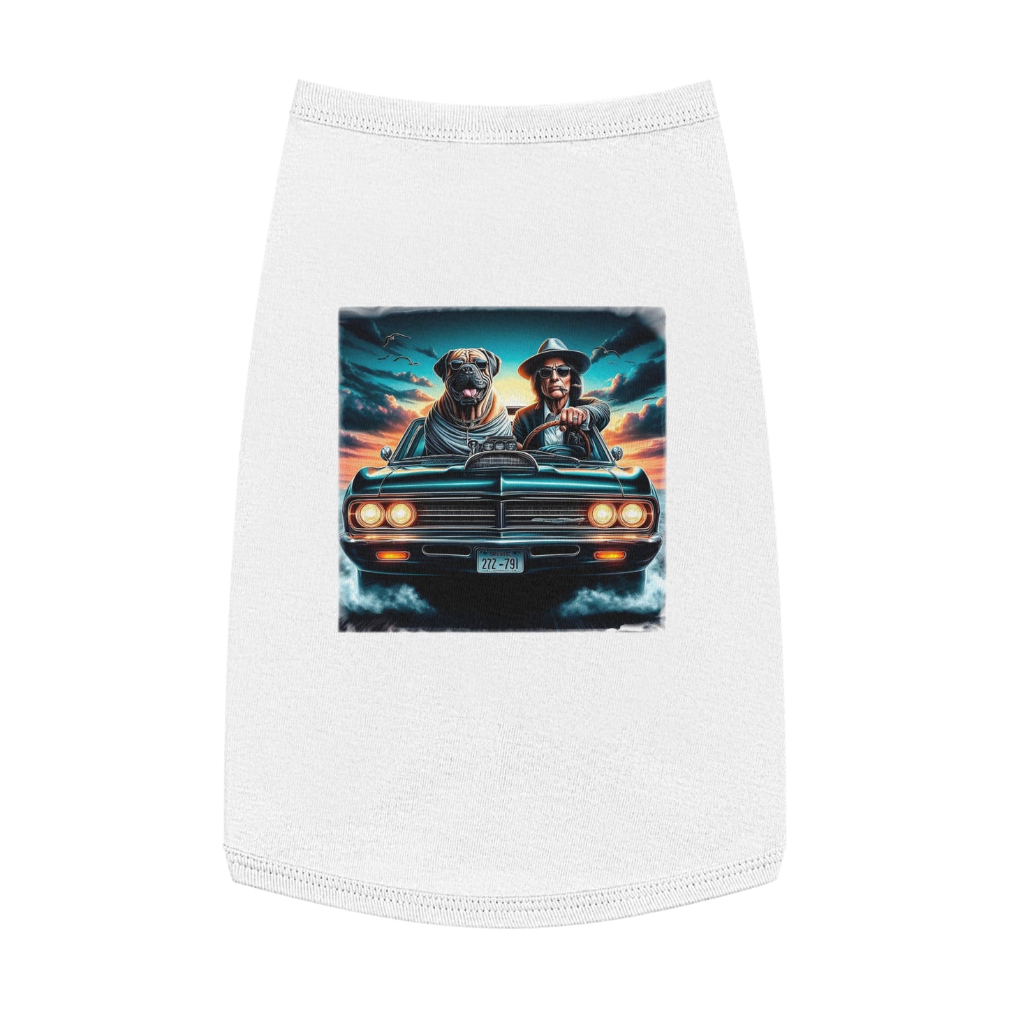 Wacky Pet Tank Top Cane Corso Dog And Man Pets Printify L White
