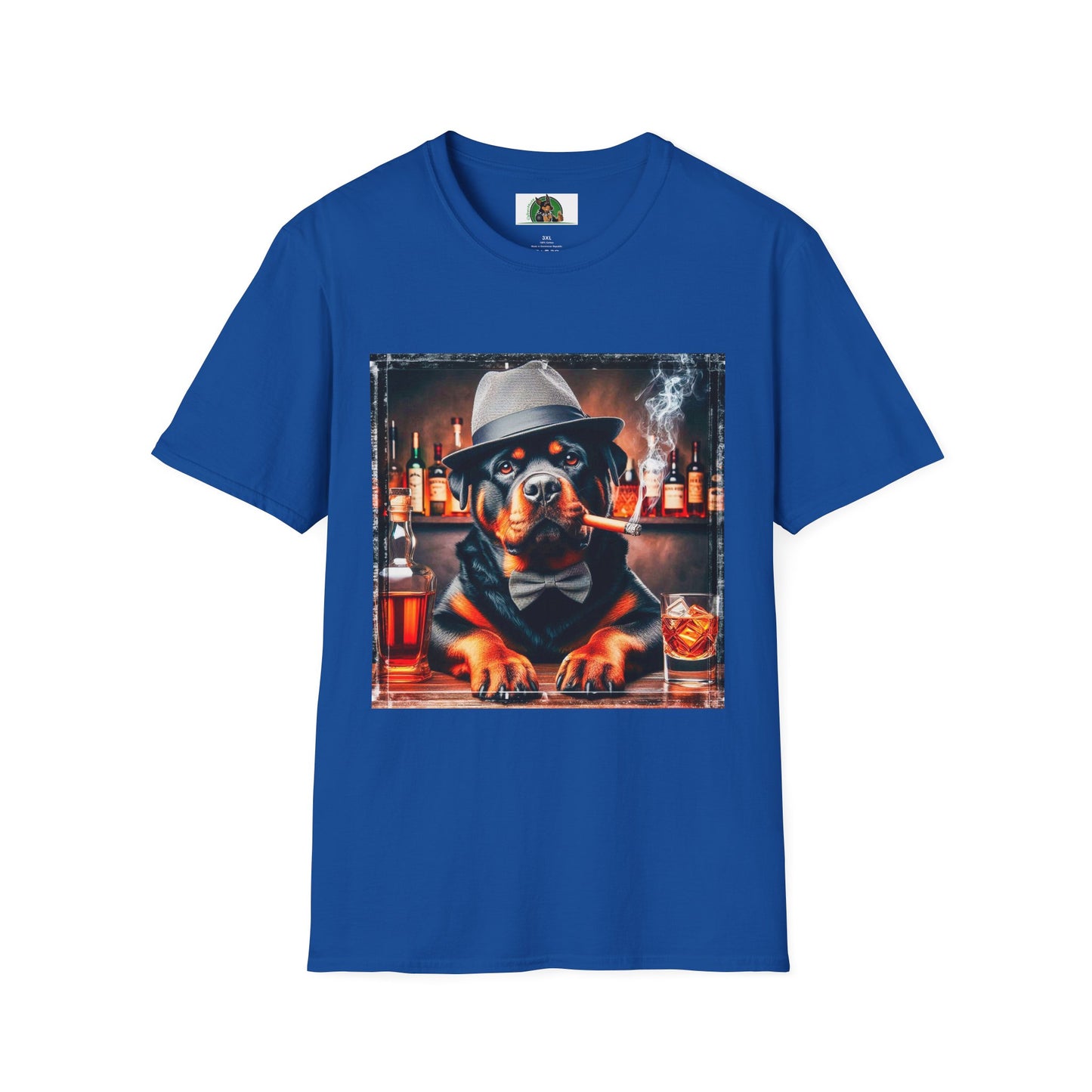 Rottweiler smoking a cigar shirt T-Shirt Printify XS Royal