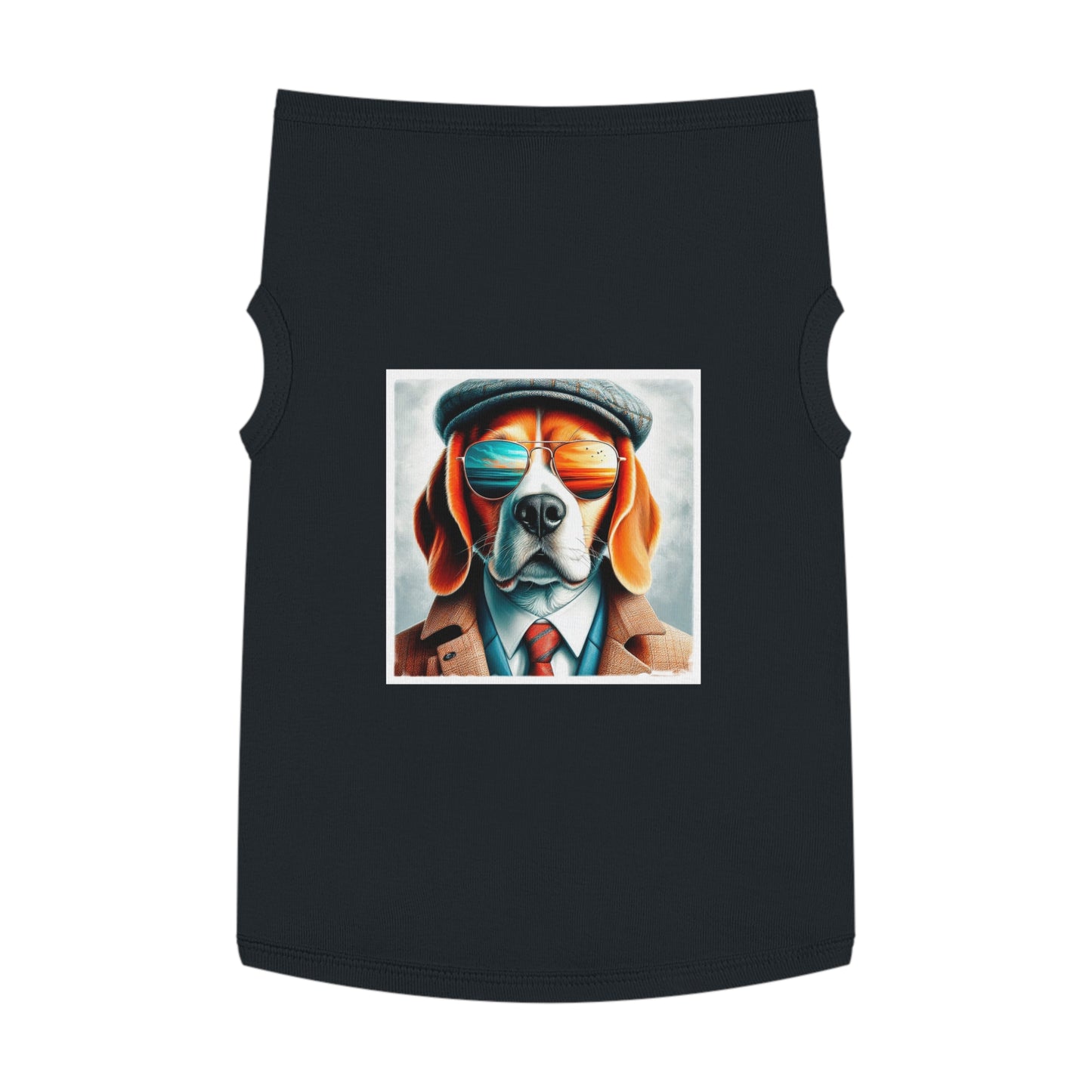 Pet Tank Top Beagle Dog Wearing Jacket And Hat Pets Printify