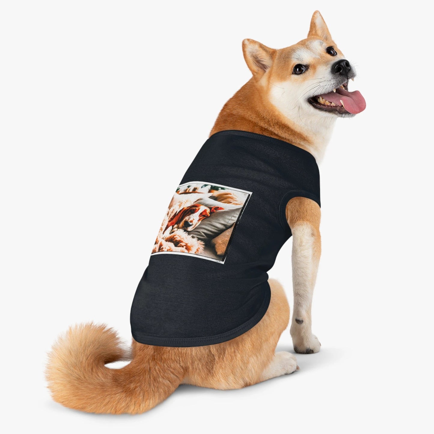Basset Hound Pet Tank Top With Classic Droopy Ears Design Adorable Loyal Companion Graphic For Dogs by Printify