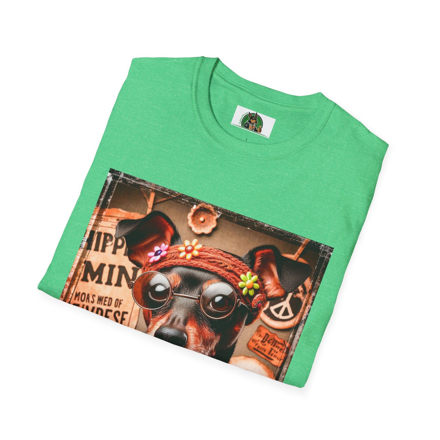 Min Pin T-Shirt hippie dude