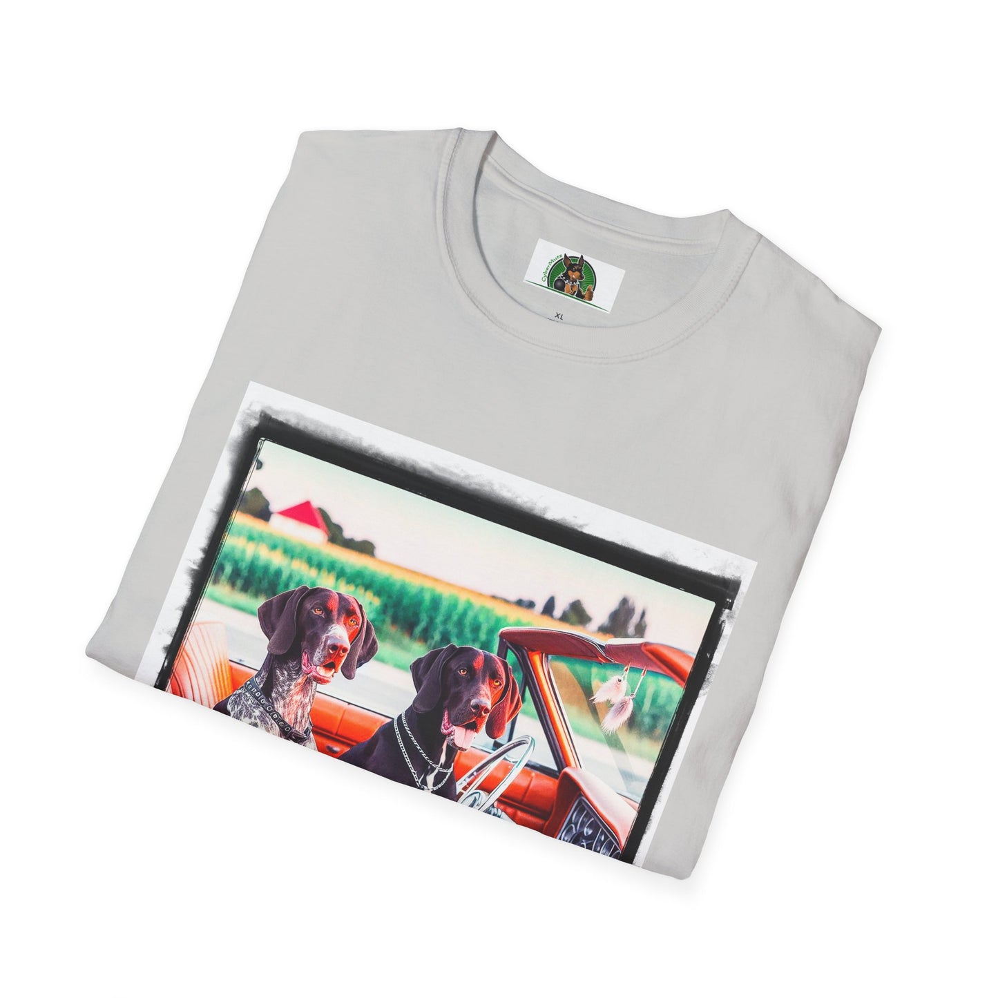 Wacky German Shorthaired Pointer friends driving t shirt