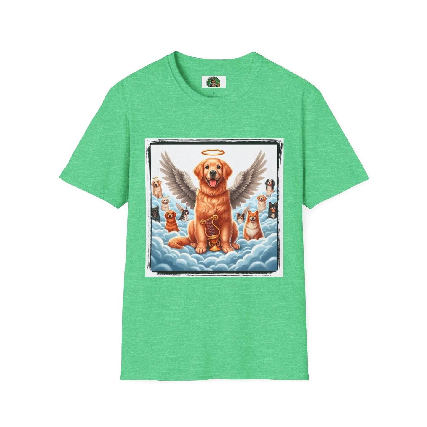Golden Retriever heavenly frirnds shirt T-Shirt Printify S Heather Irish Green