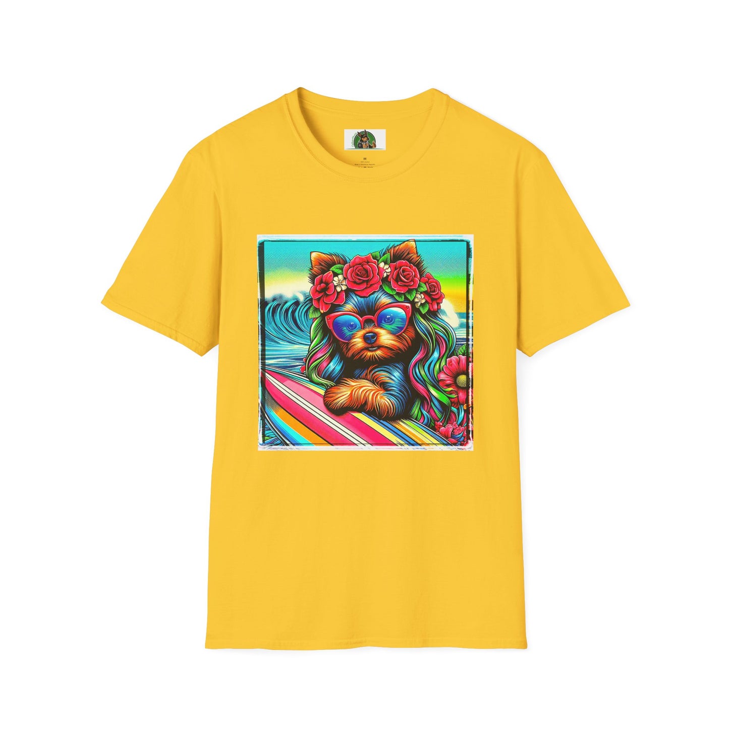 Yorkie flower girl shirt T-Shirt Printify S Daisy