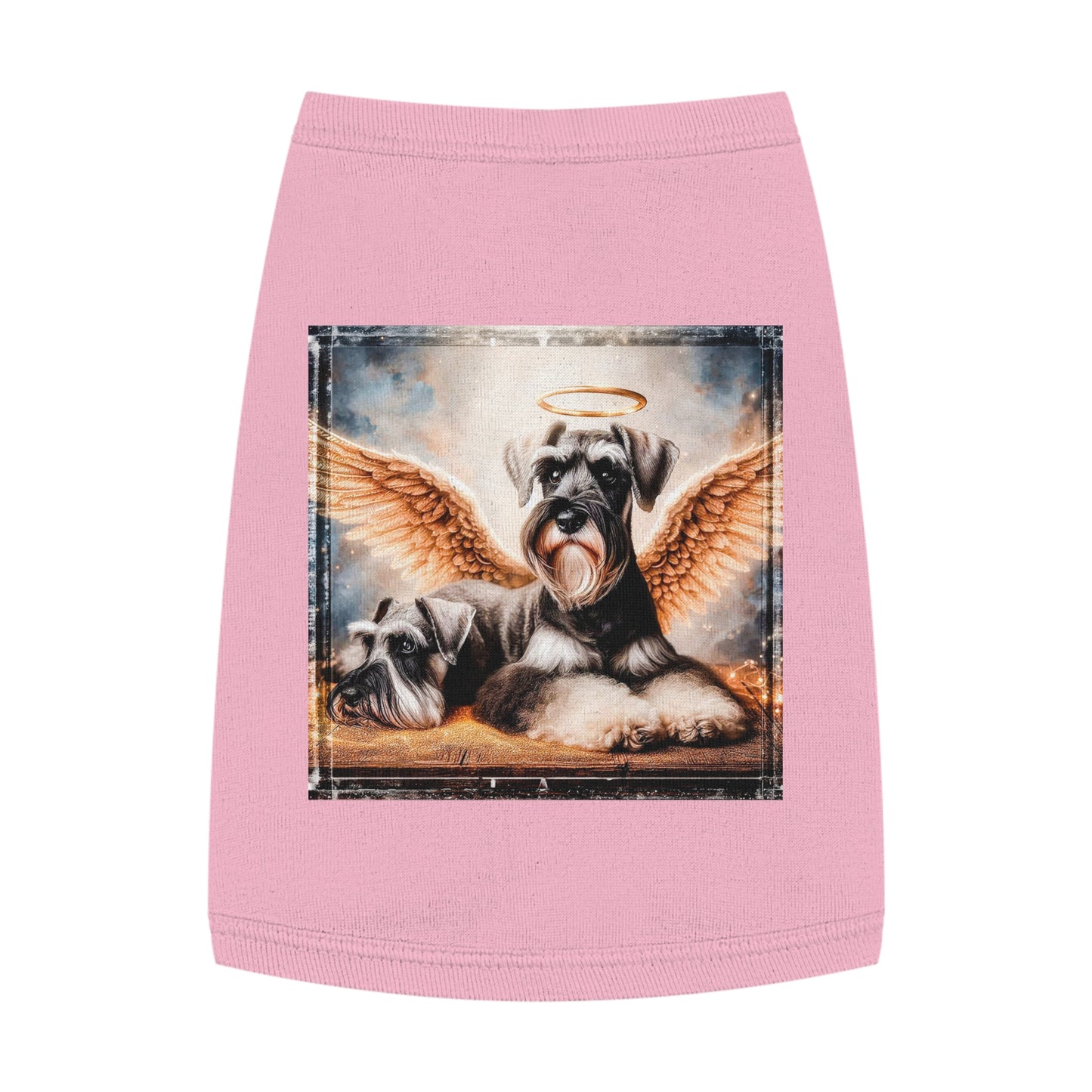 Pet Tank Top Miniature Schnauzer pretty angels shirt Pets Printify M Pink