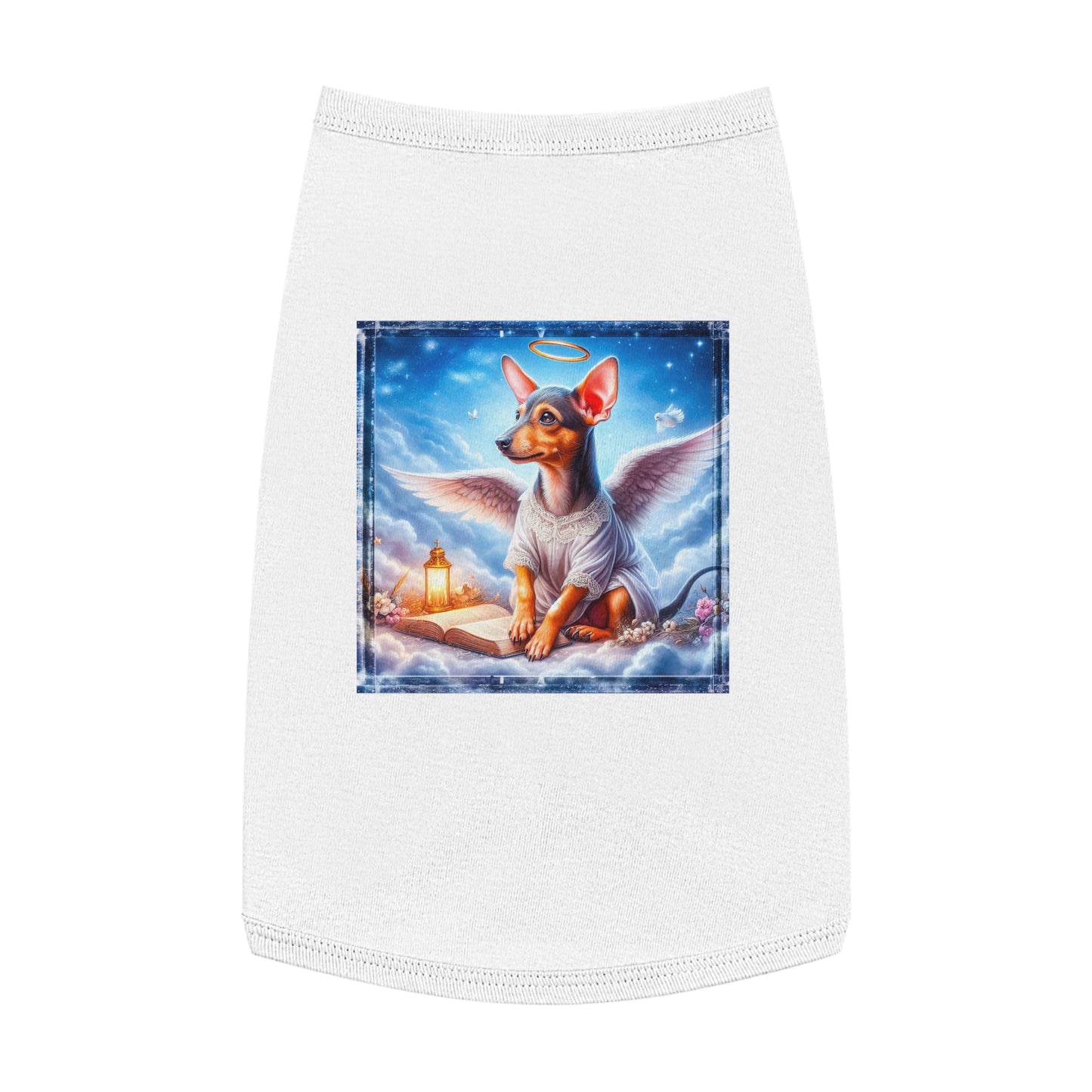 Pet Tank Top Rat Terrier heavenly Angel Pets Printify L White