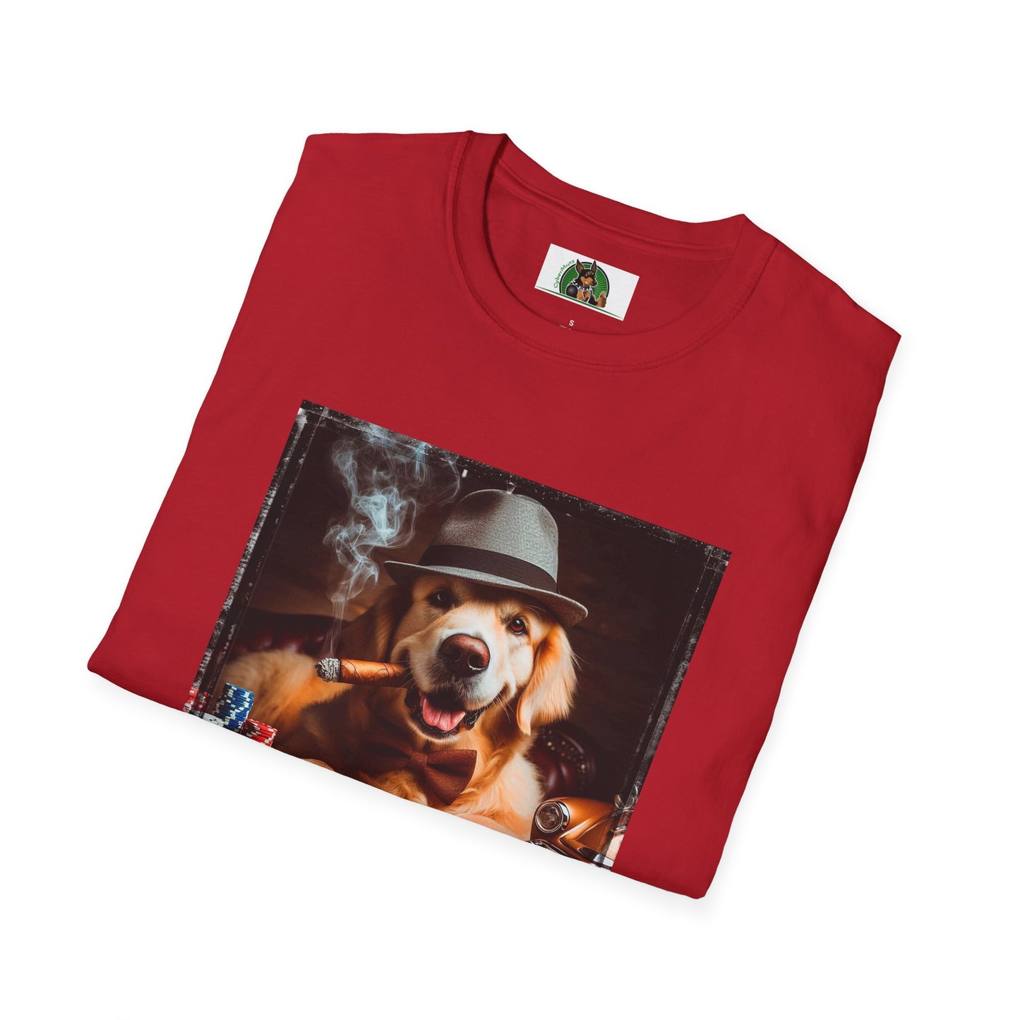 Golden Retriever cigars and smoking shirt