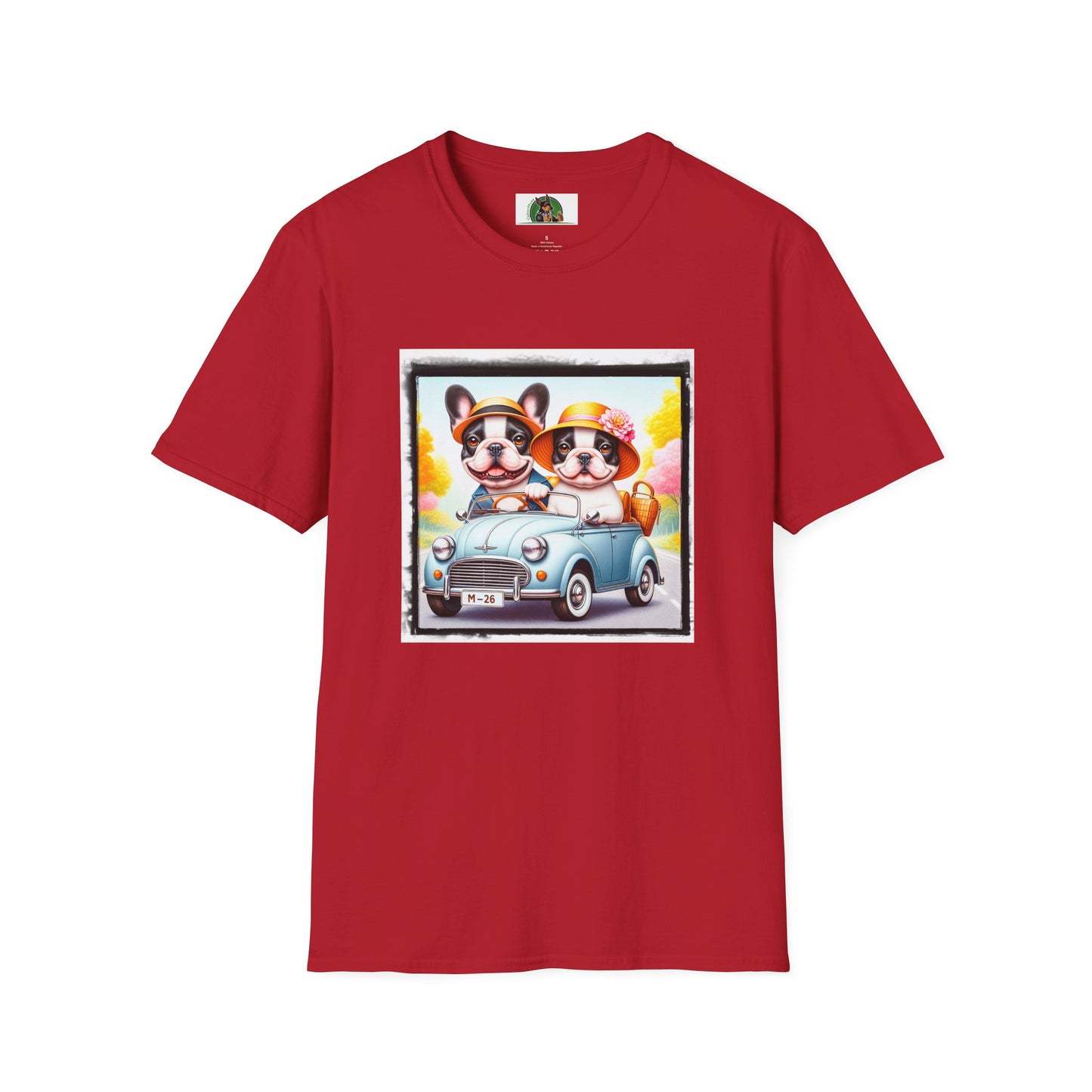 Wacky French Bulldog T-Shirt Printify S Cherry Red