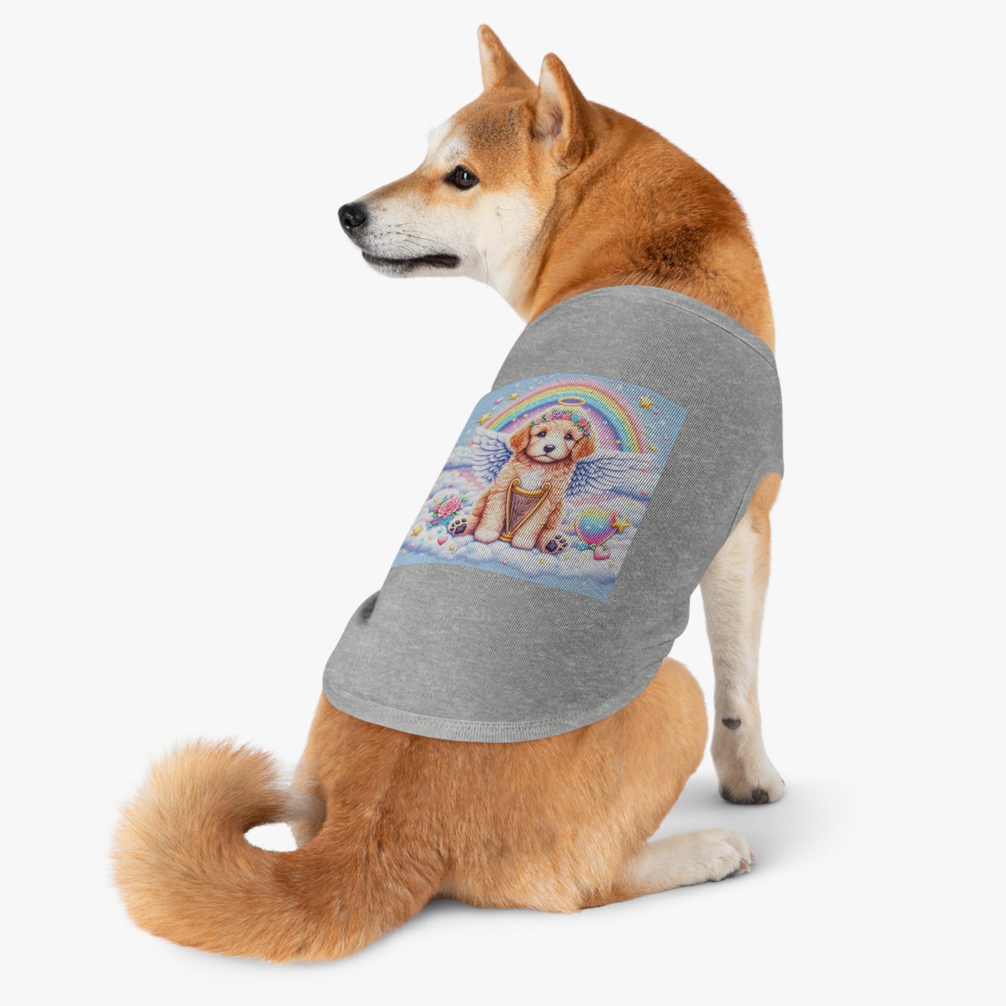 Pet Tank Golden Doodle baby Angel shirt Pets Printify