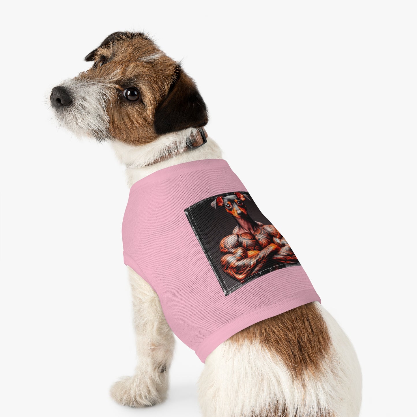 Dog Tank Top - Min Pin Tank Tops tiny muscles Pets Printify