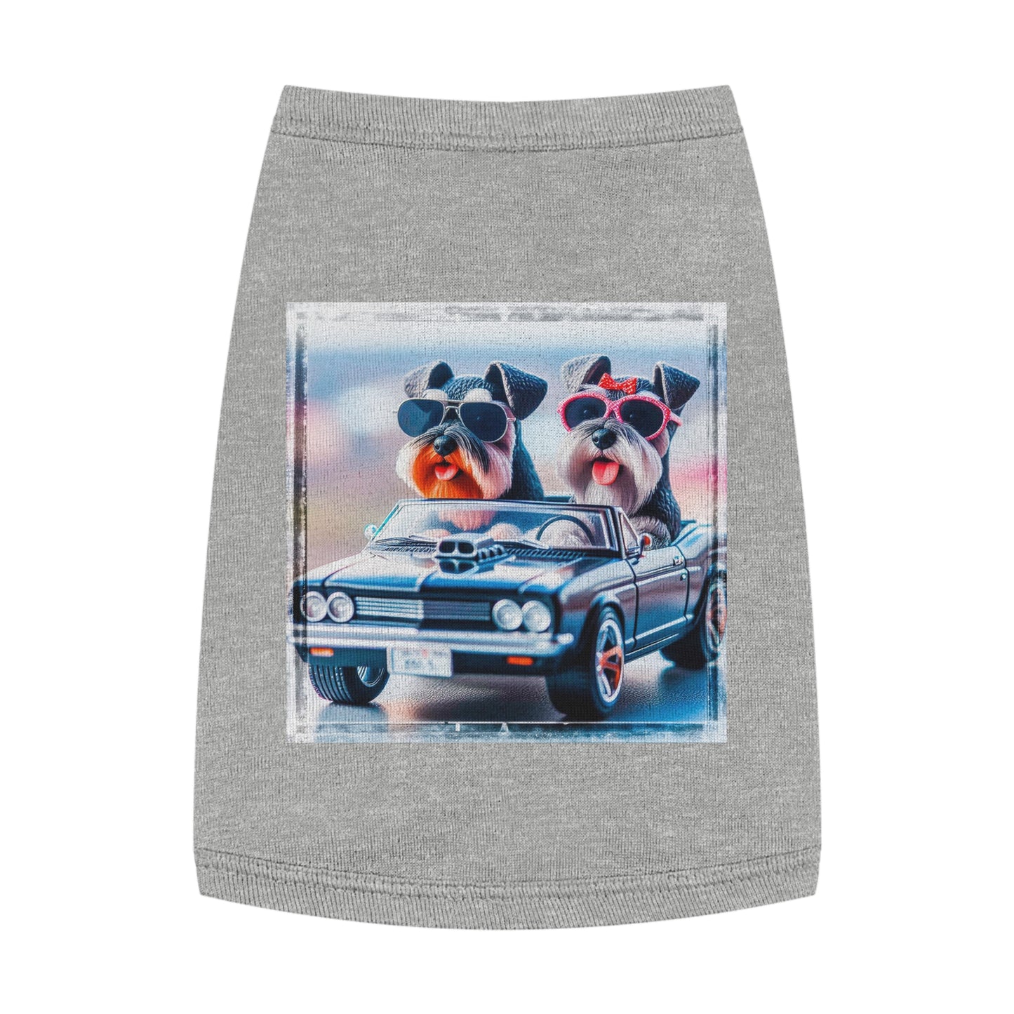 Miniature Schnauzers driving friends shirt Pets Printify M Heather