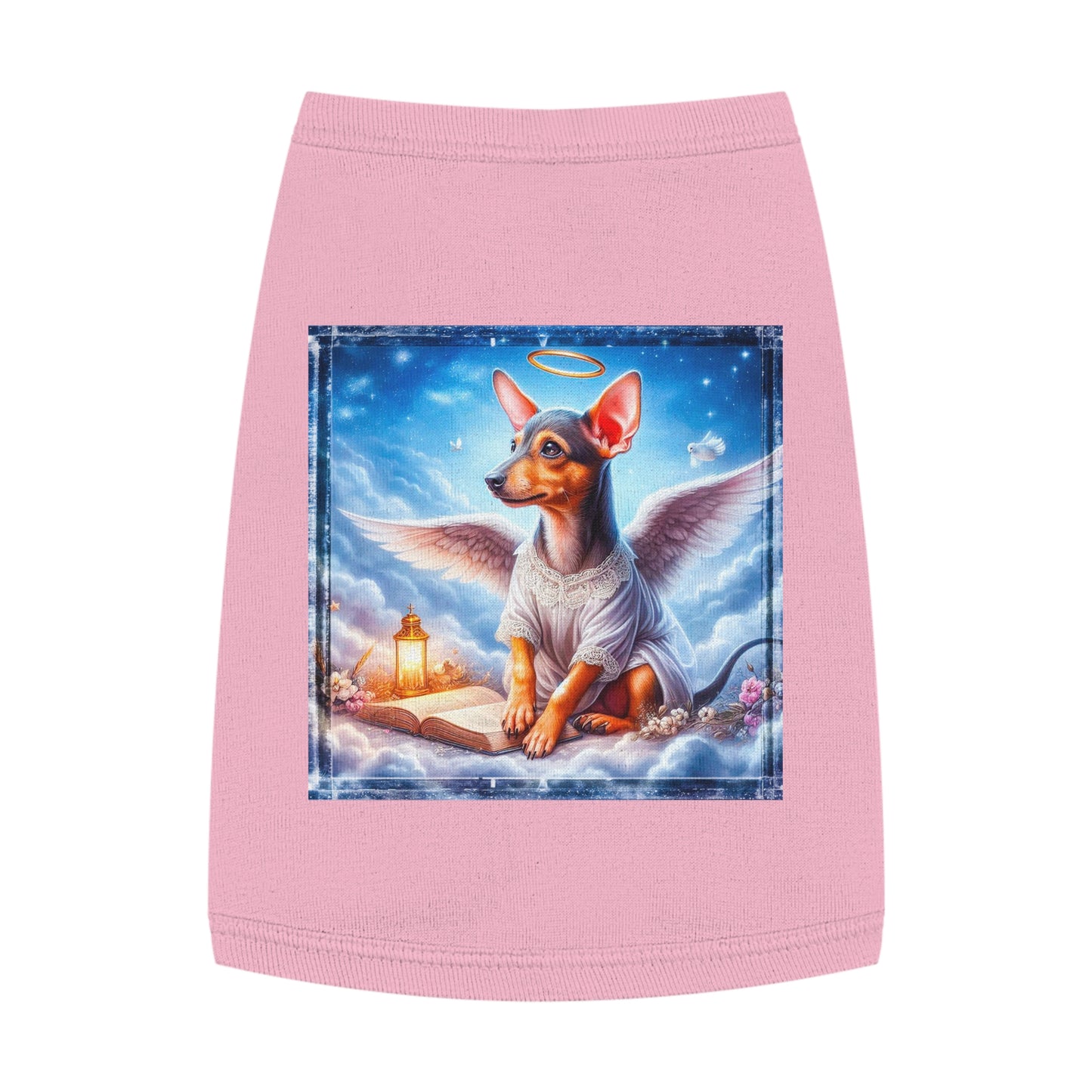 Pet Tank Top Rat Terrier heavenly Angel Pets Printify M Pink