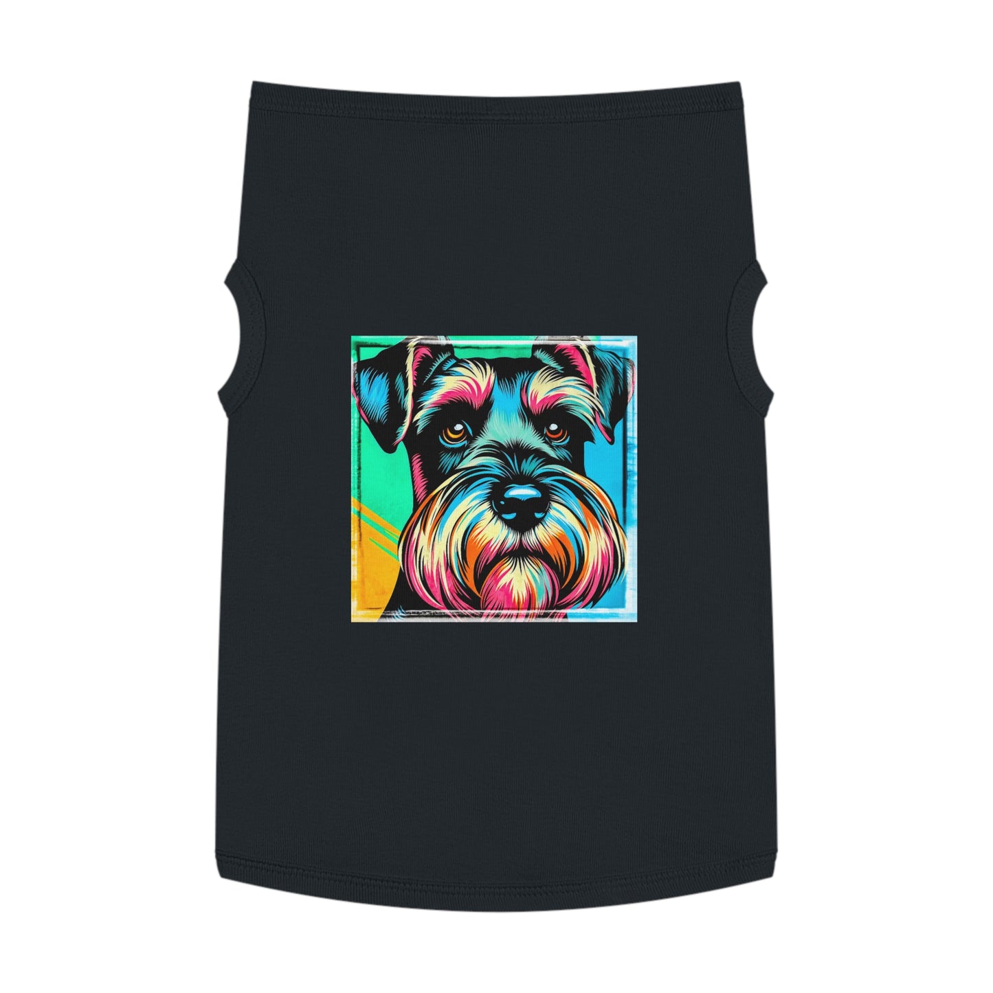 Miniature Schnauzer colorful art shirt Pets Printify XL Black