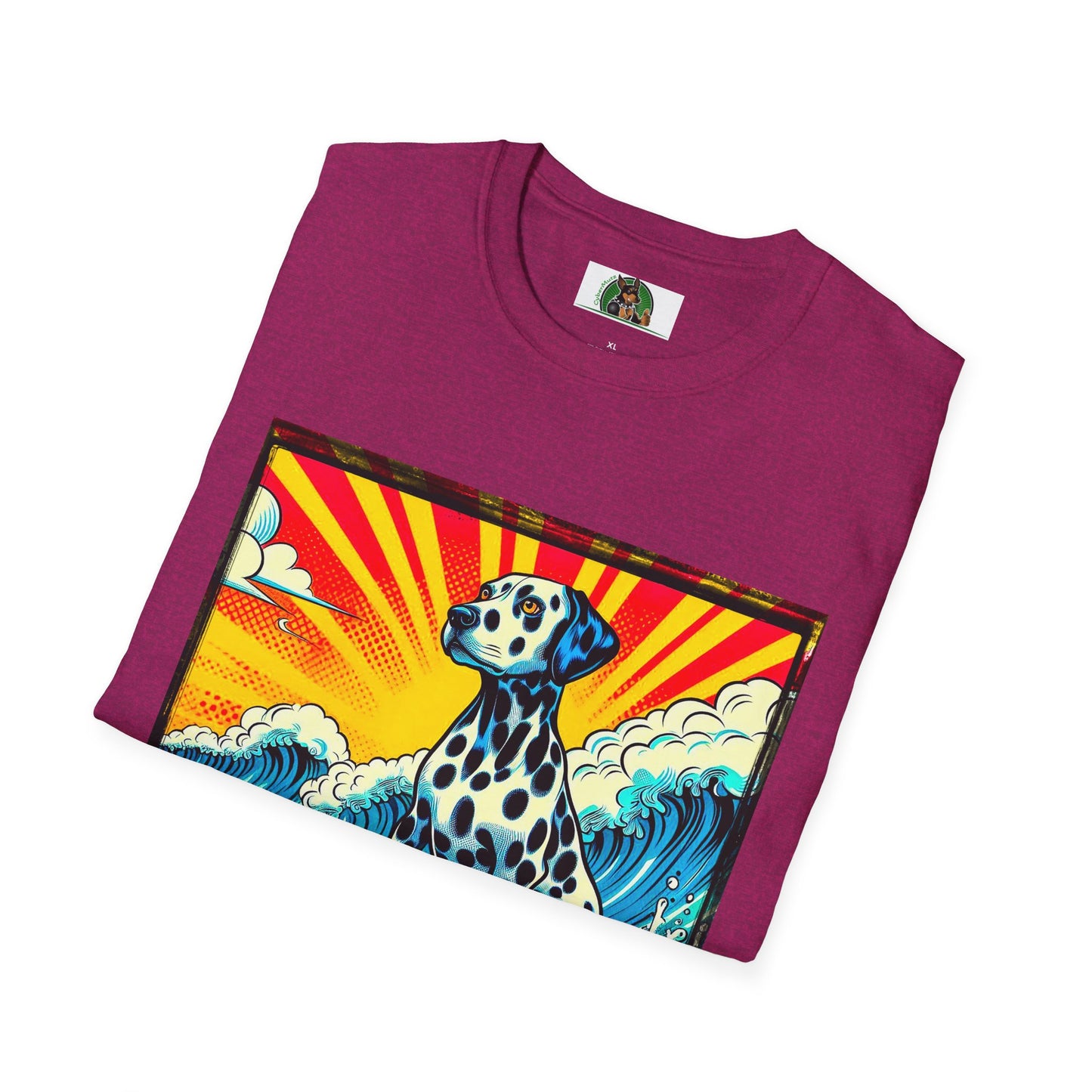 Dalmatian colorful surfing t shirt