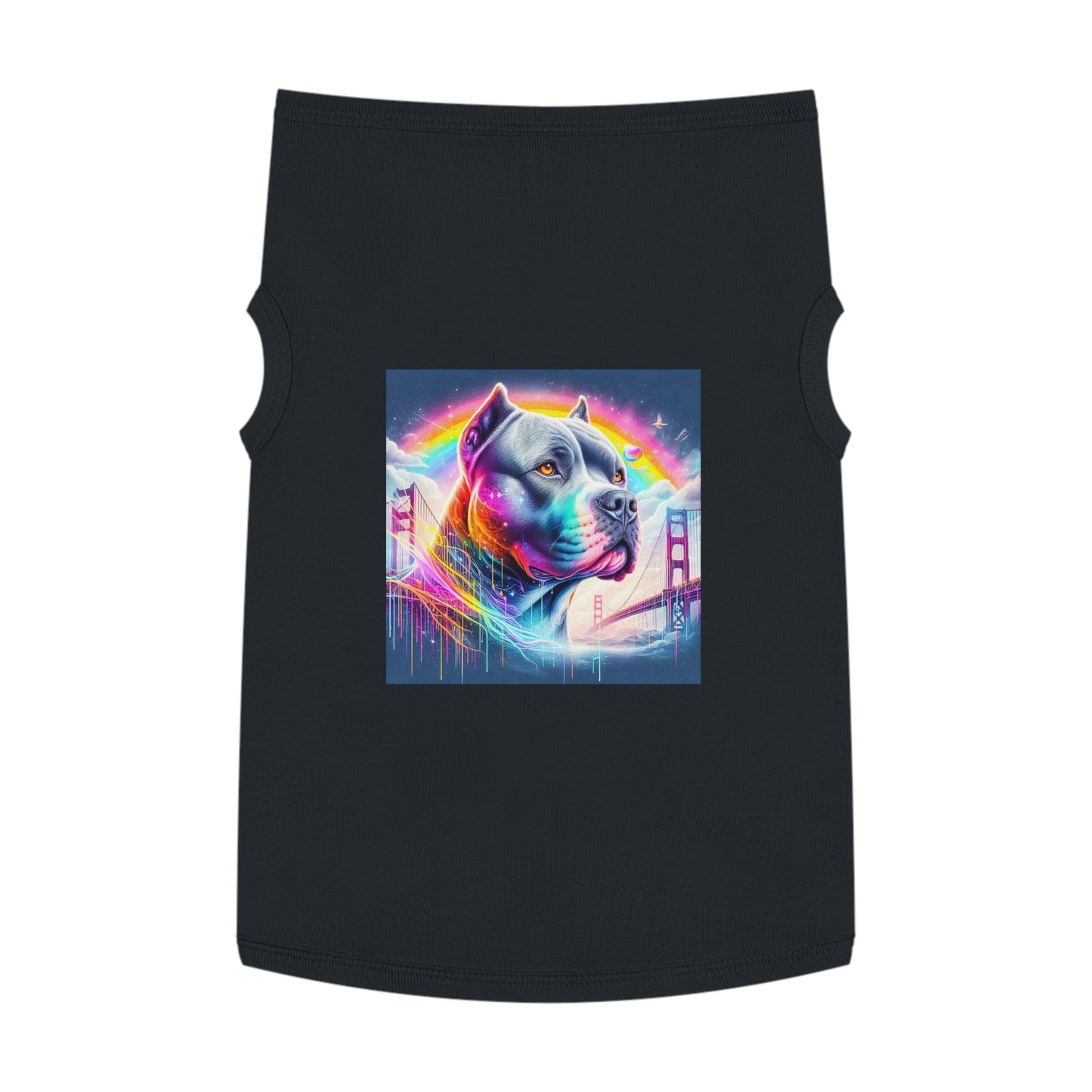 Pet Tank Top Pit Bull colors Pets Printify XL Black