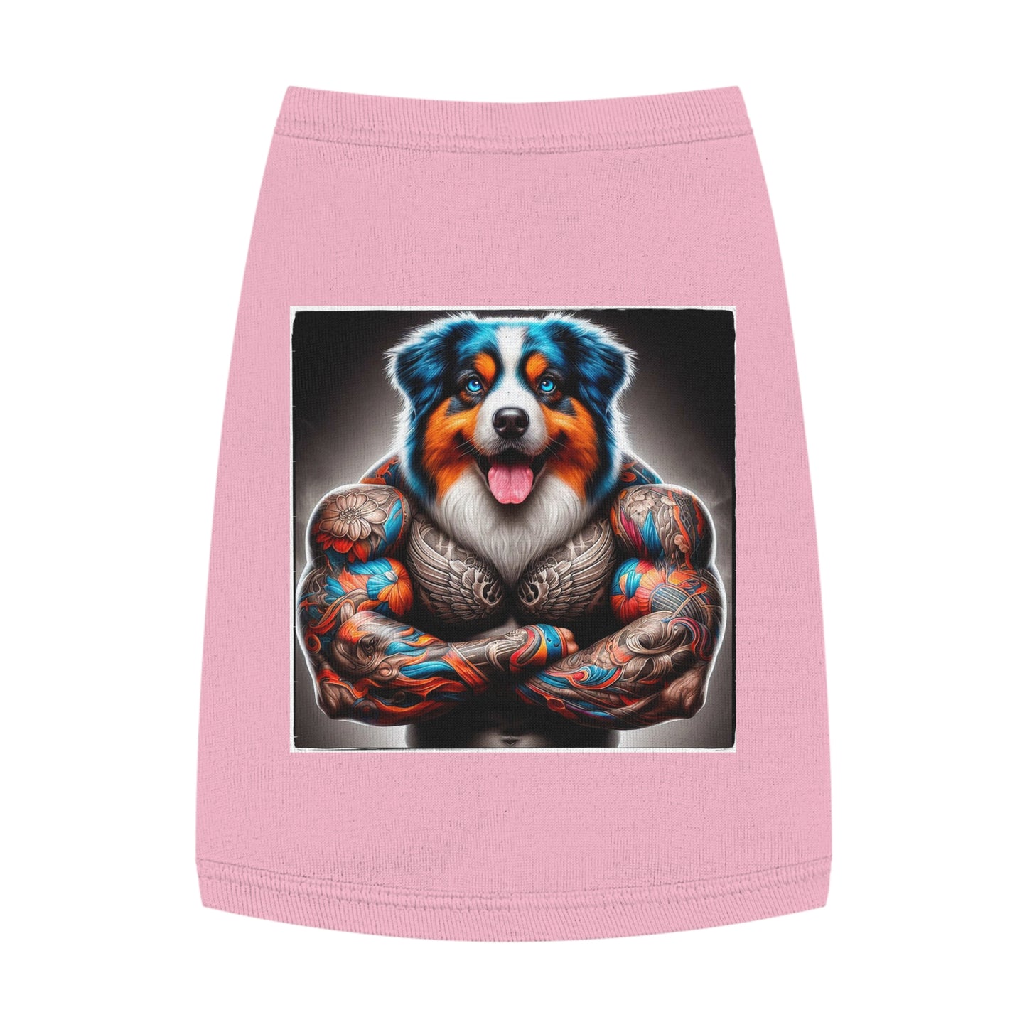 Pet Tank Top Australian Shepherd Pets Printify M Pink