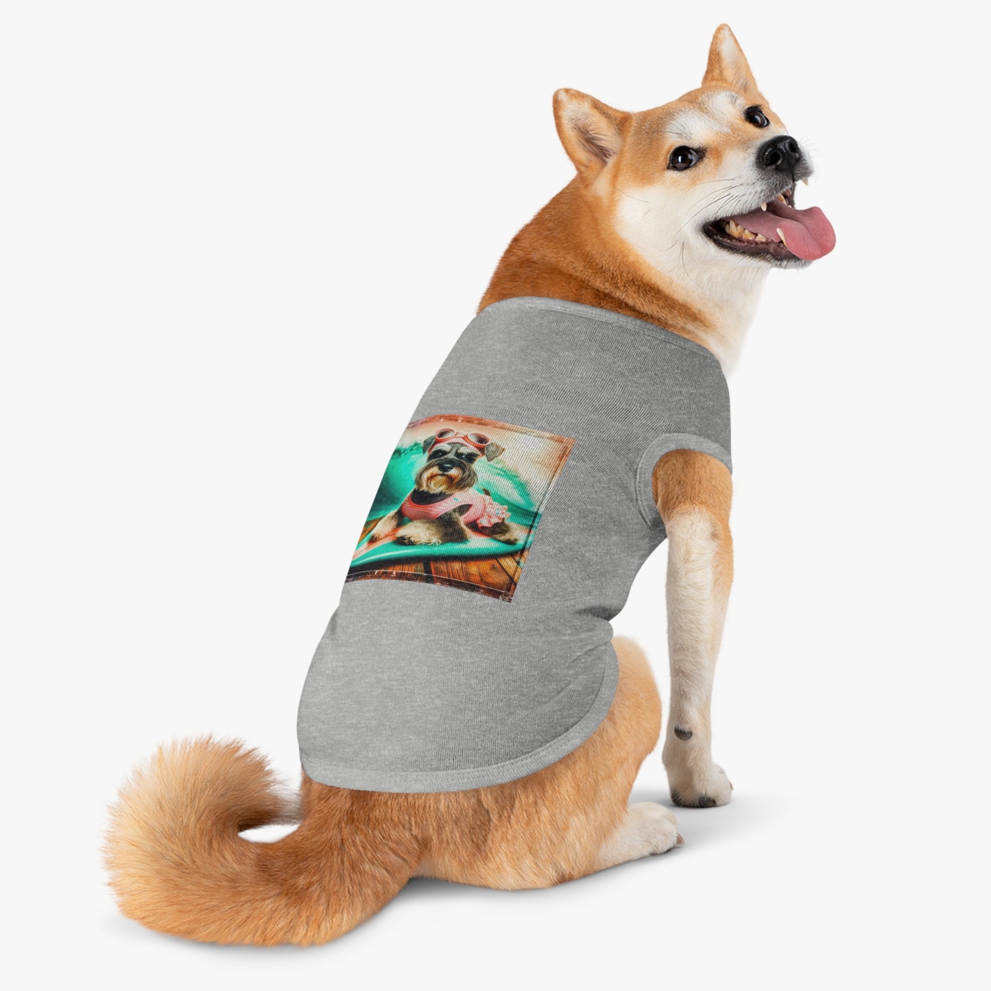 Pet Tank Top Miniature Schnauzer princess surfer