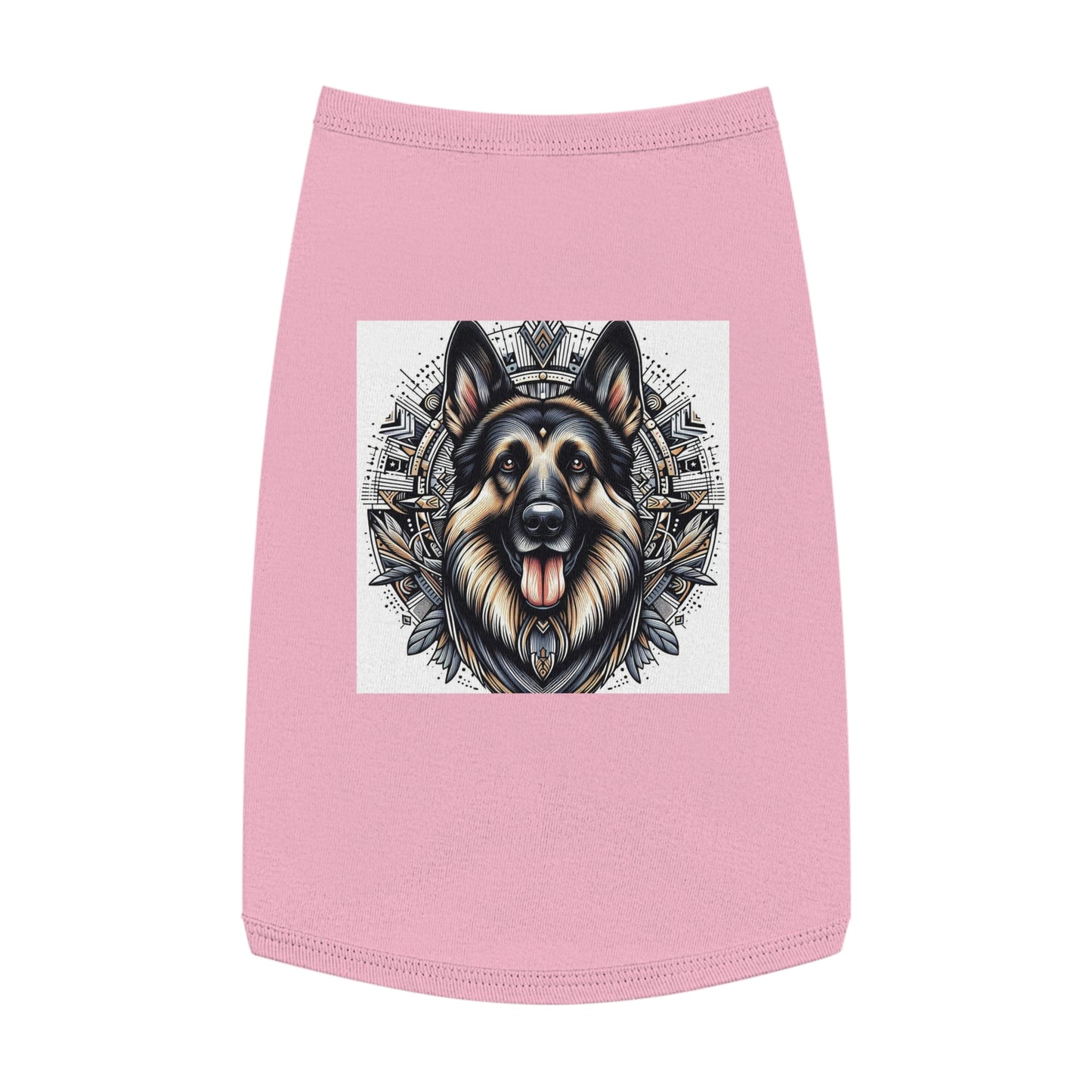 German Shepherd metal leaves shirt Pets Printify L Pink