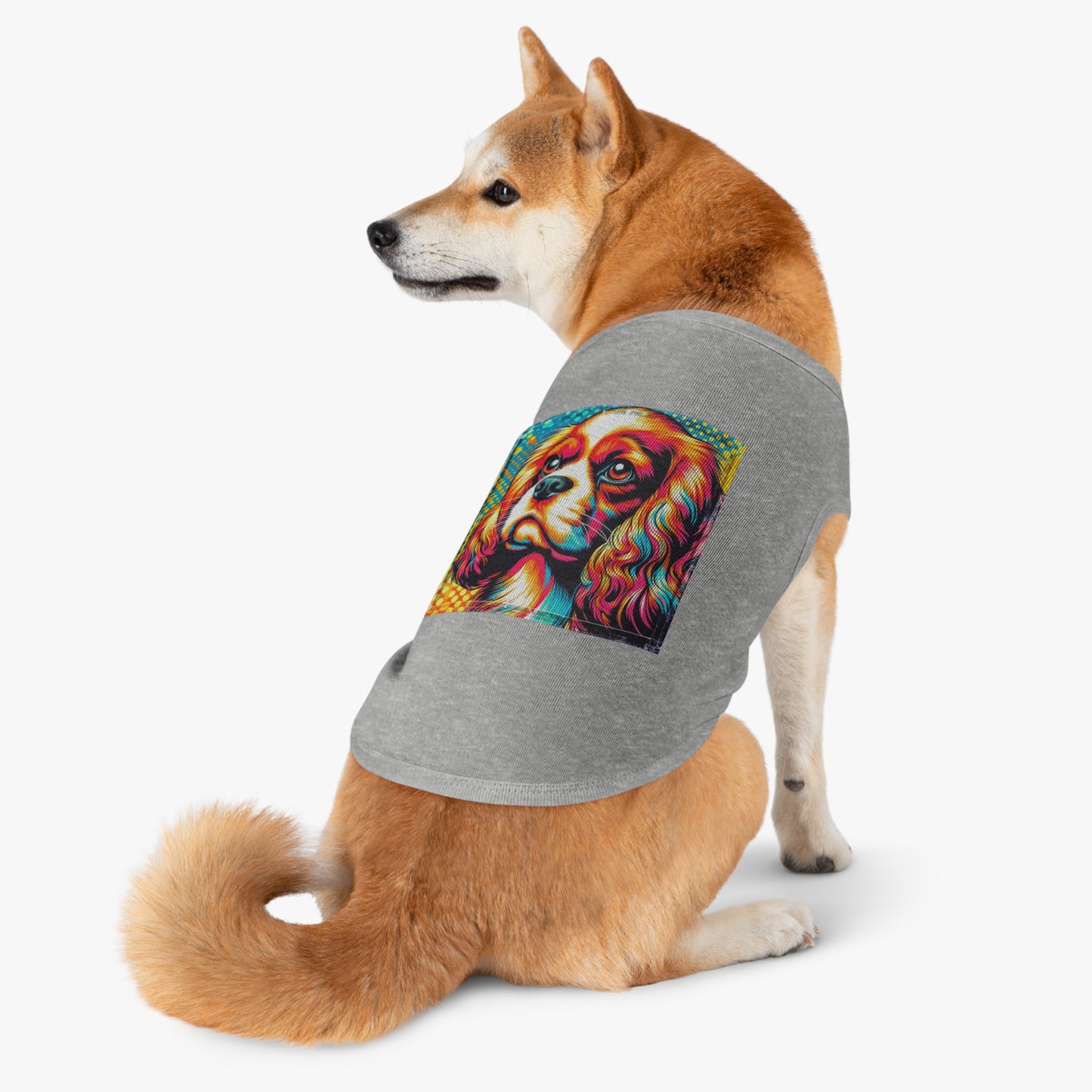 Pet Tank Top Cavalier King Charles Spaniel Colorful T Shirt Pets Printify