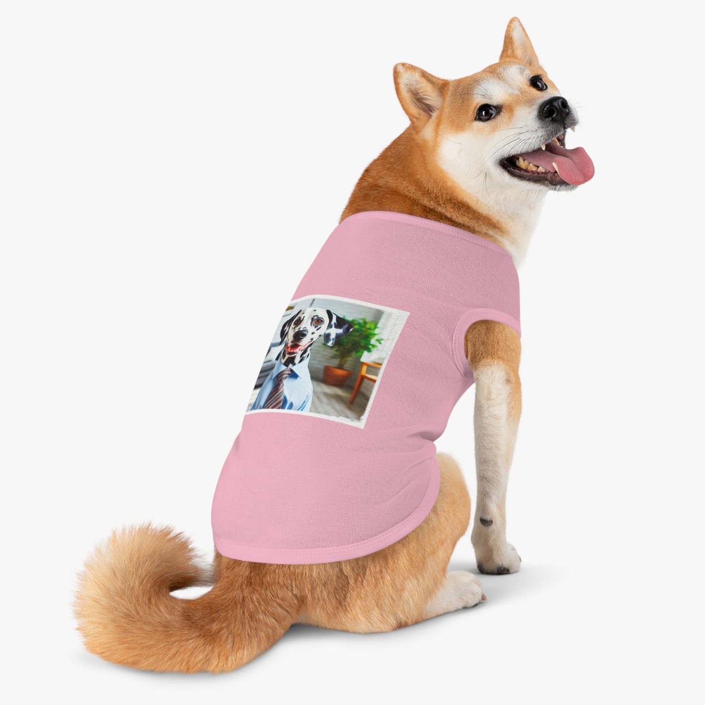 Pet Tank Top Dalmatian happy businessman t shirt