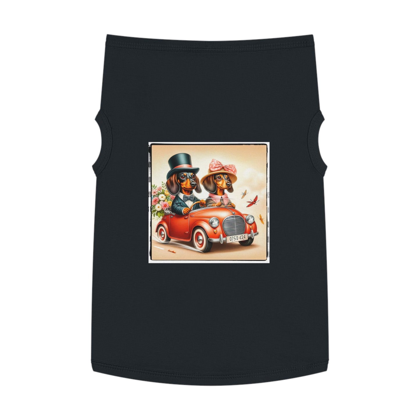 Wacky Pet Tank Top Dachshund Pets Printify XL Black