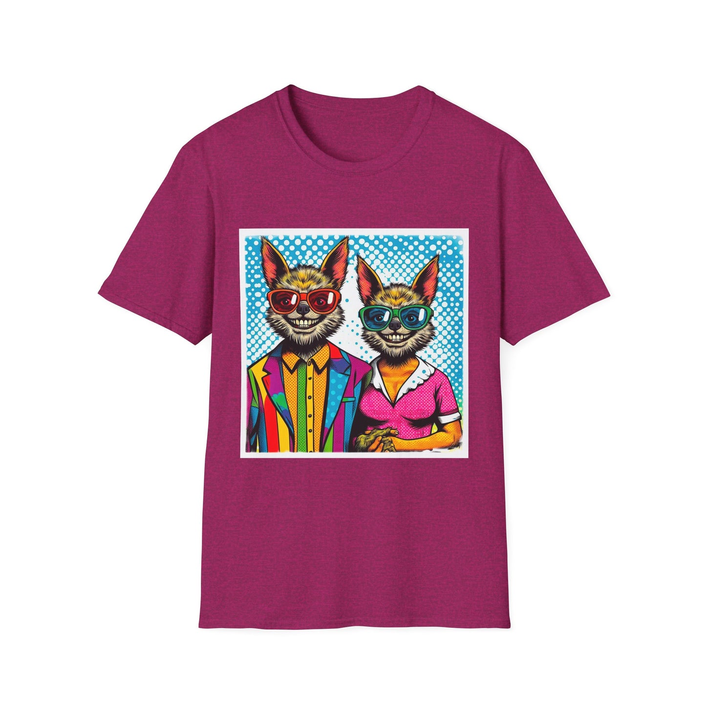 Chupacabra smiling couple t shirt T-Shirt Printify S Antique Heliconia