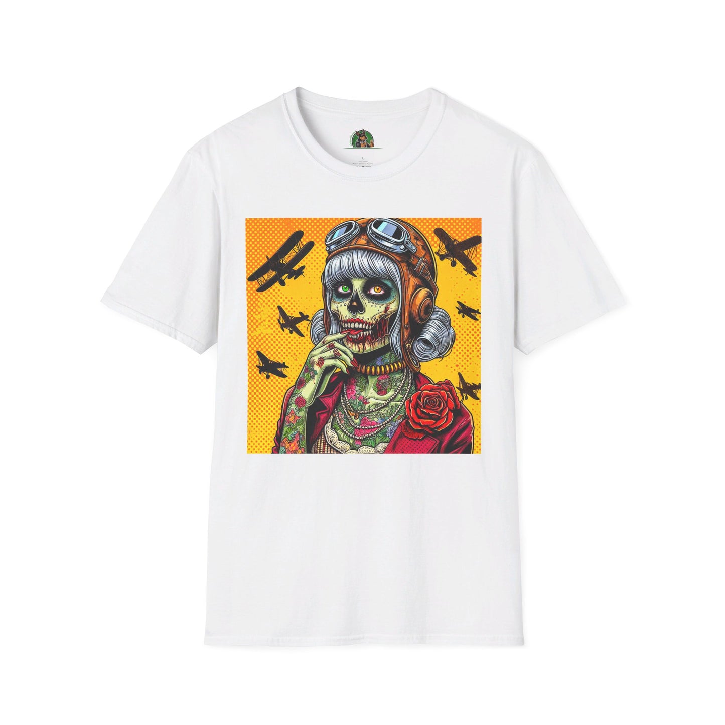 Zombie Girl T-Shirt Printify White S