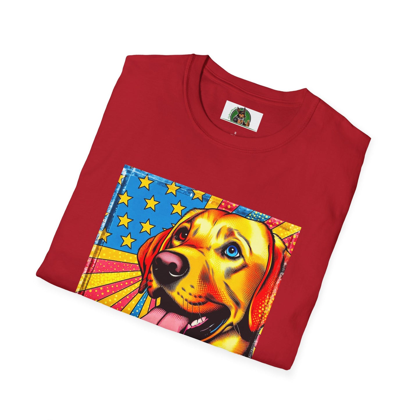 Labrador Retriever American flag shirt