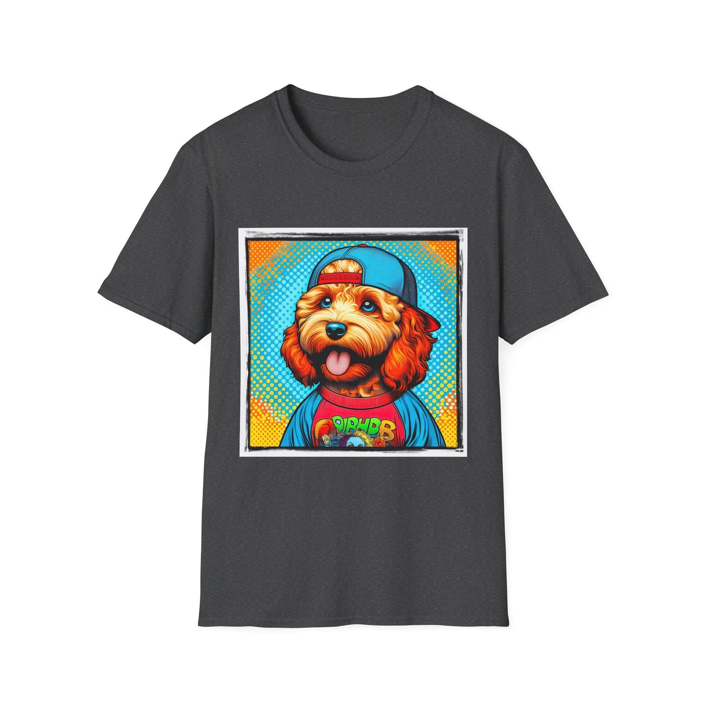 CockerPoo happy smiling t shirt T-Shirt Printify XS Dark Heather