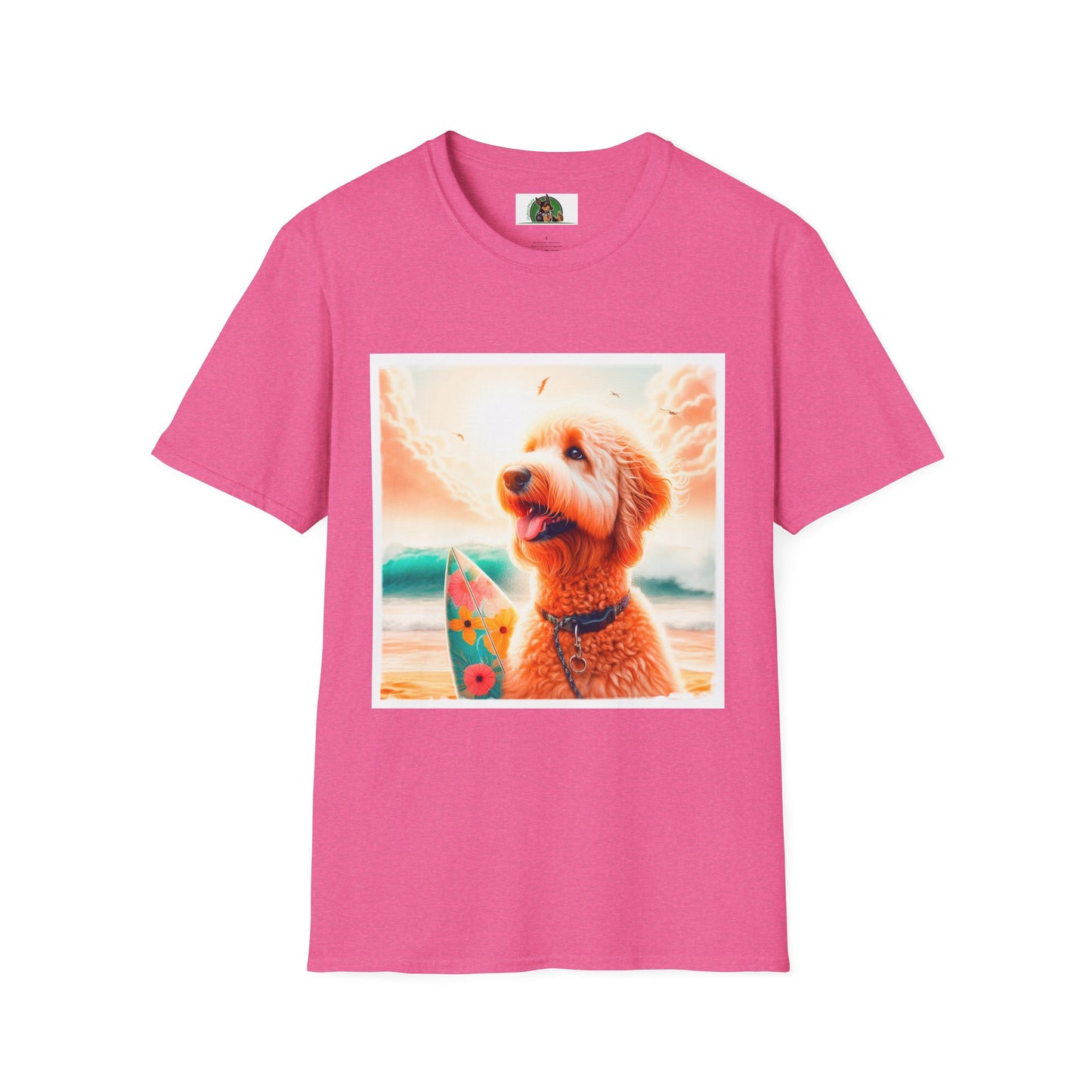 Golden Doodle pretty surfer shirt T-Shirt Printify S Heather Heliconia