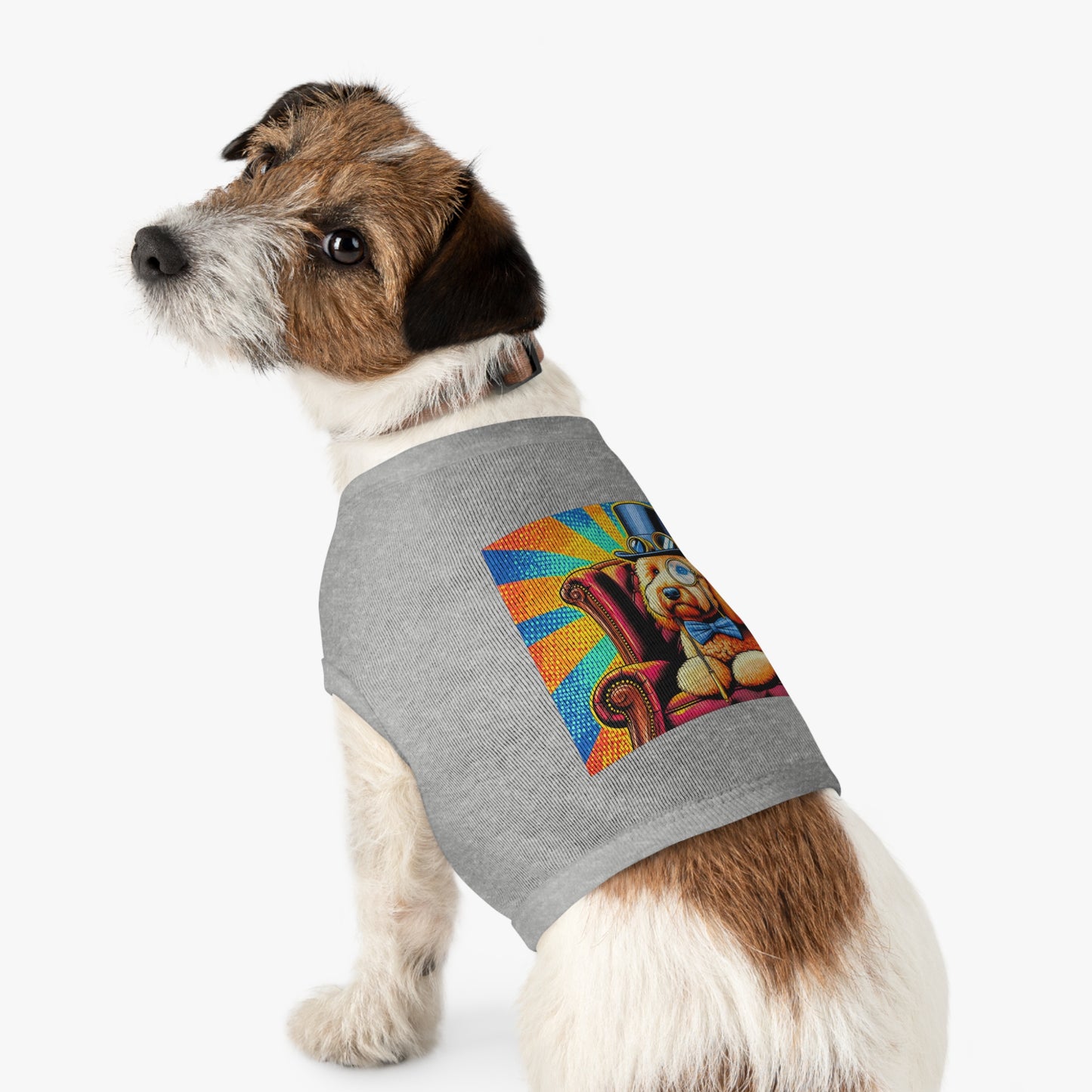 Pet Tank Golden Doodle colorful steampunk shirt Pets Printify
