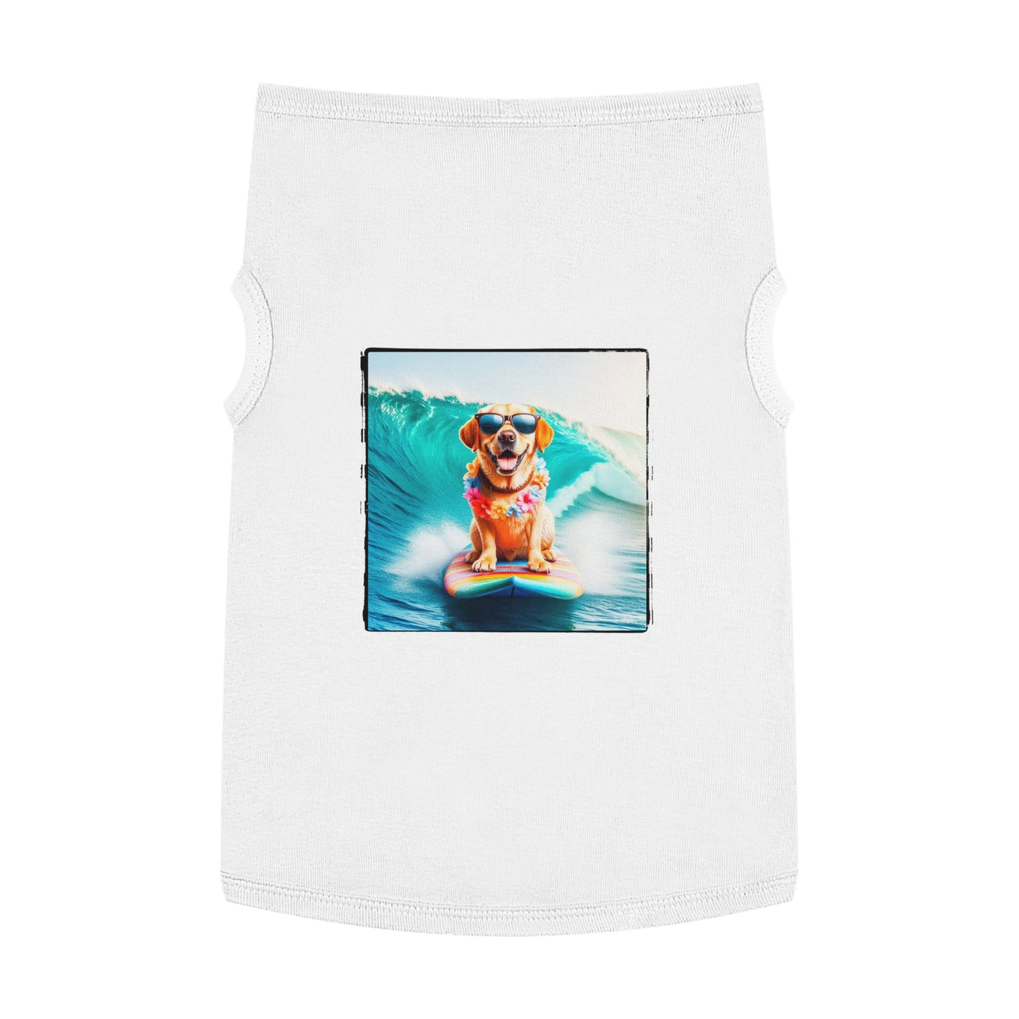 Labrador Retriever surfer puppy shirt Pets Printify XL White