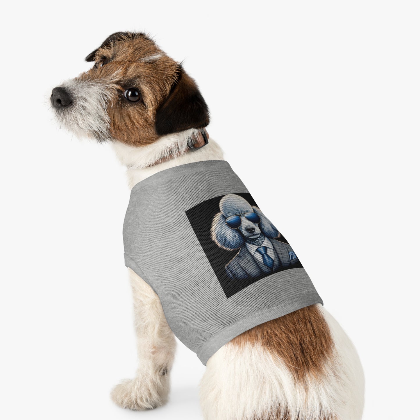 Pet Tank Top Poodle serious business Pets Printify