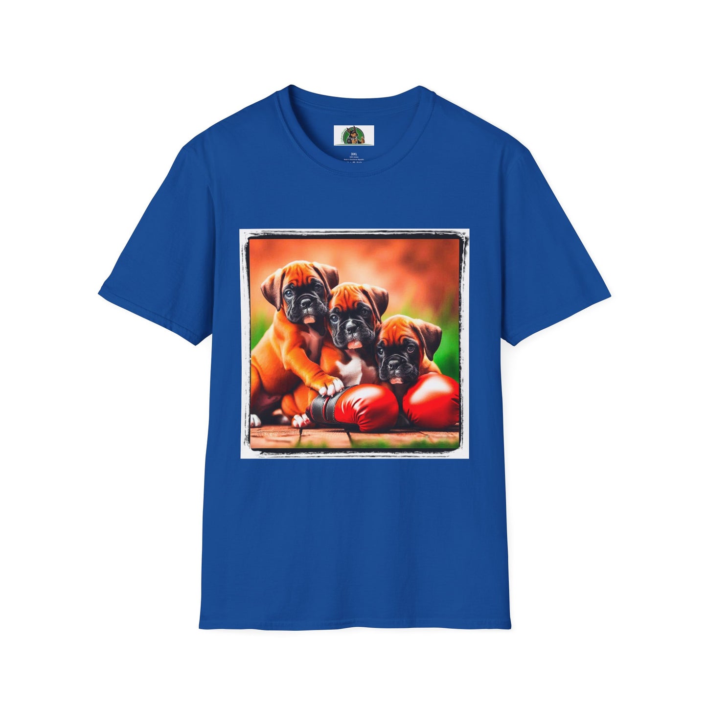 Boxer Puppy Dogs TShirt T-Shirt Printify XS Royal