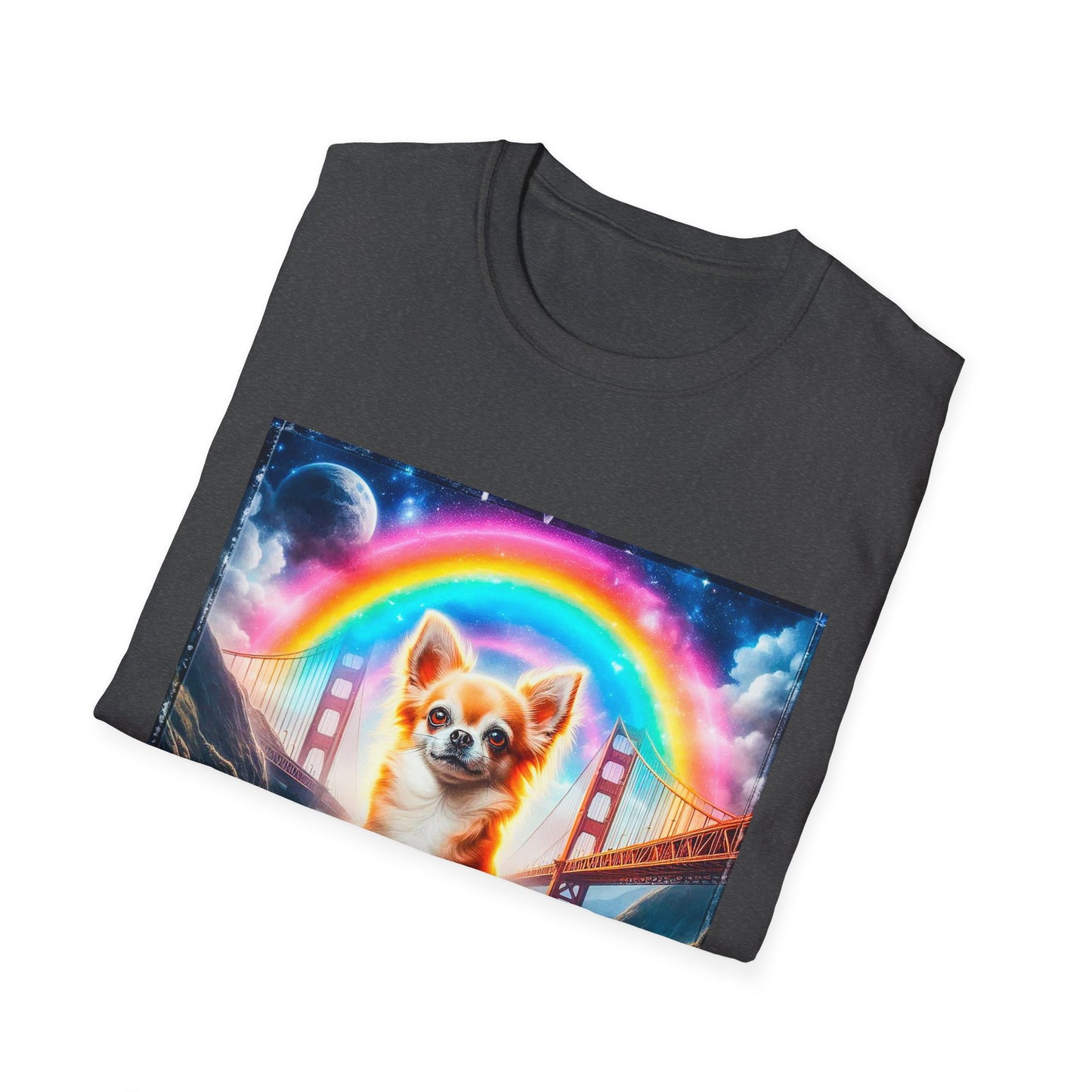 Chihuahua rainbow bridge t shirt T-Shirt Printify