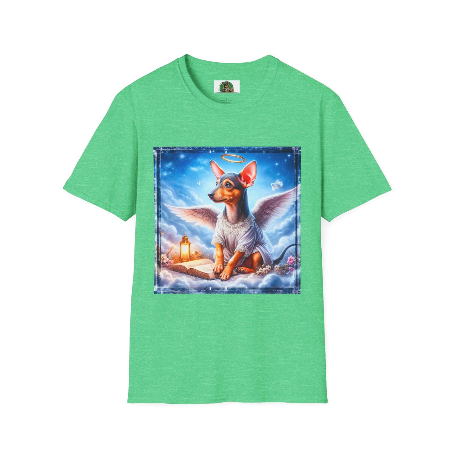 Rat Terrier T-Shirt clouds T-Shirt Printify S Heather Irish Green