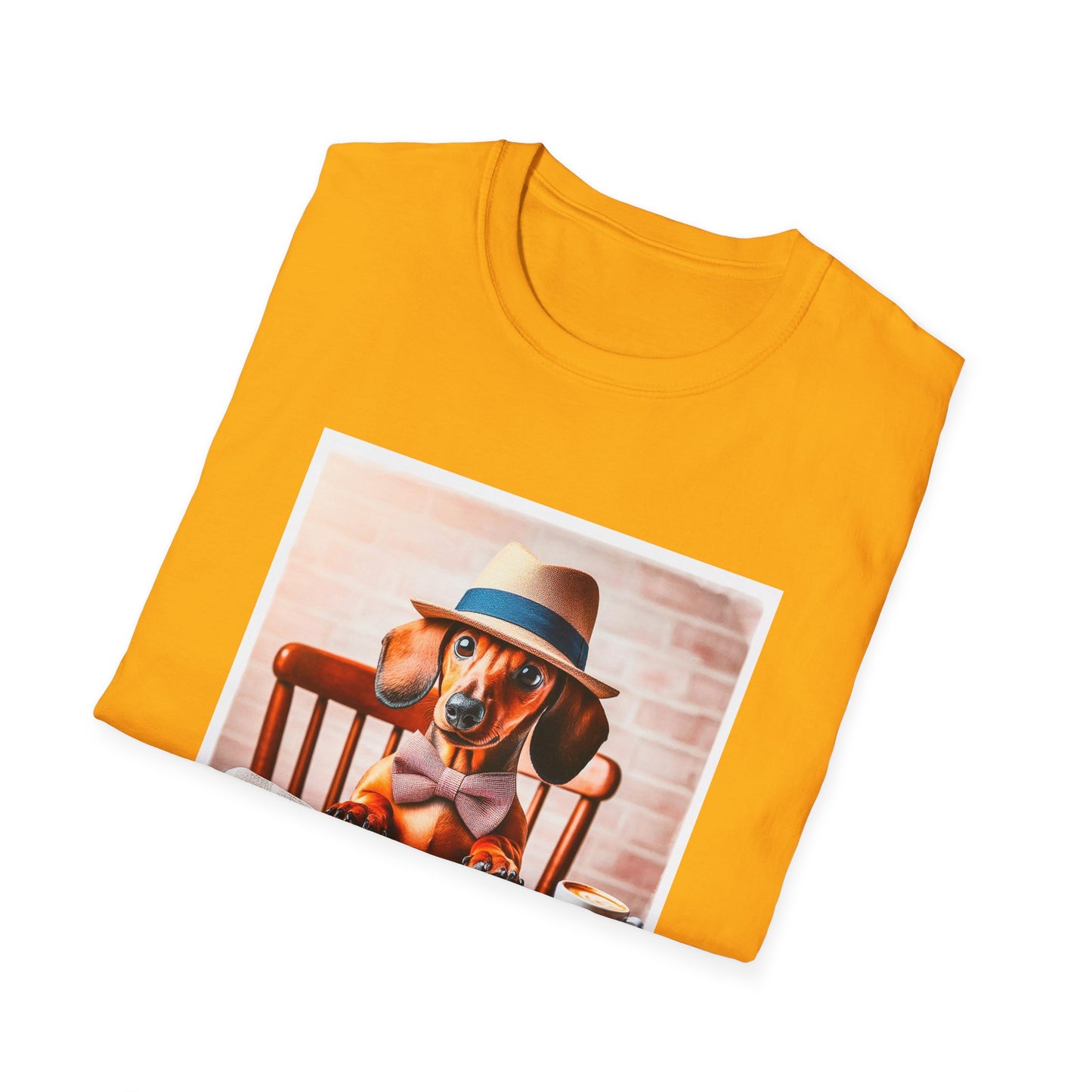 Dachshund reading news t shirt