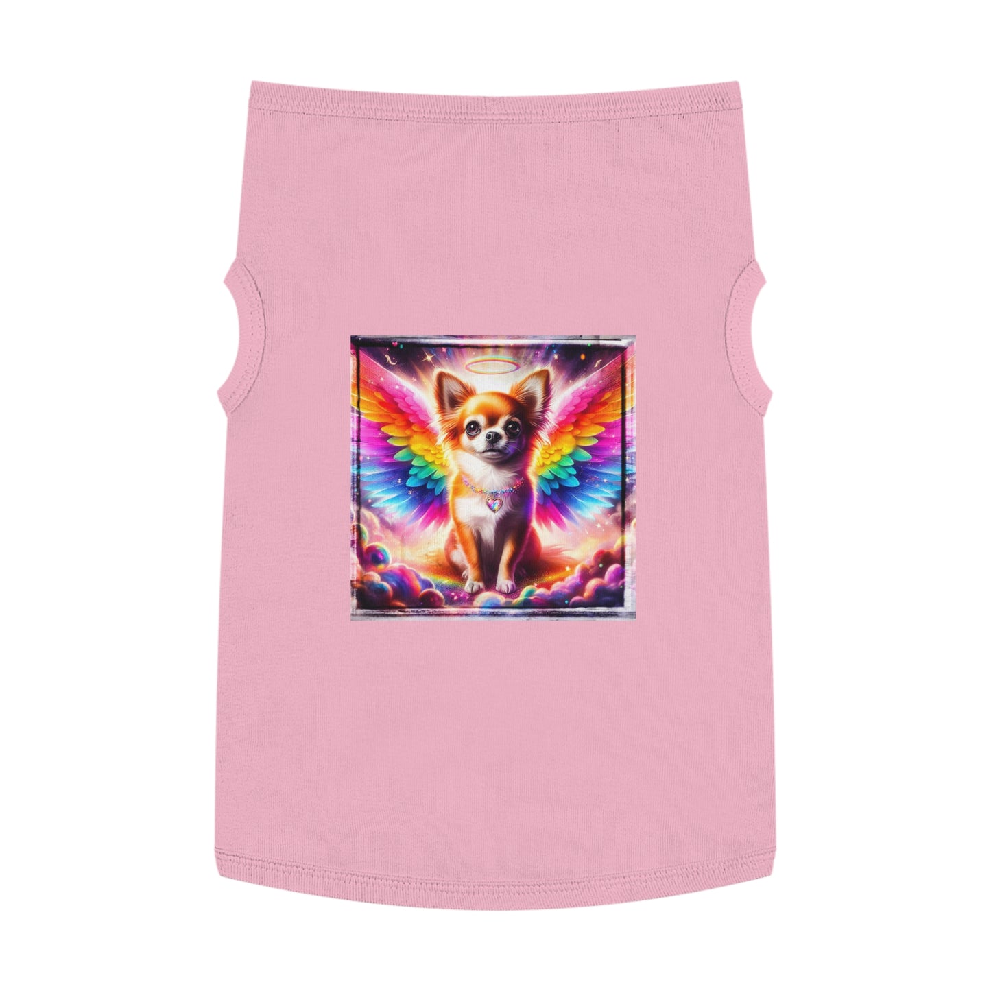 Pet Tank Top Chihuahua colorful wings t shirt Pets Printify XL Pink