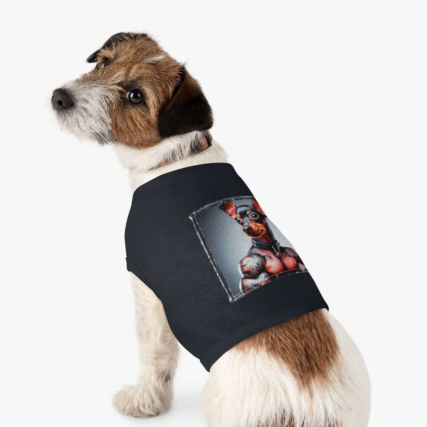 Min Pin Tank Tops tiny muscle msn Pets Printify