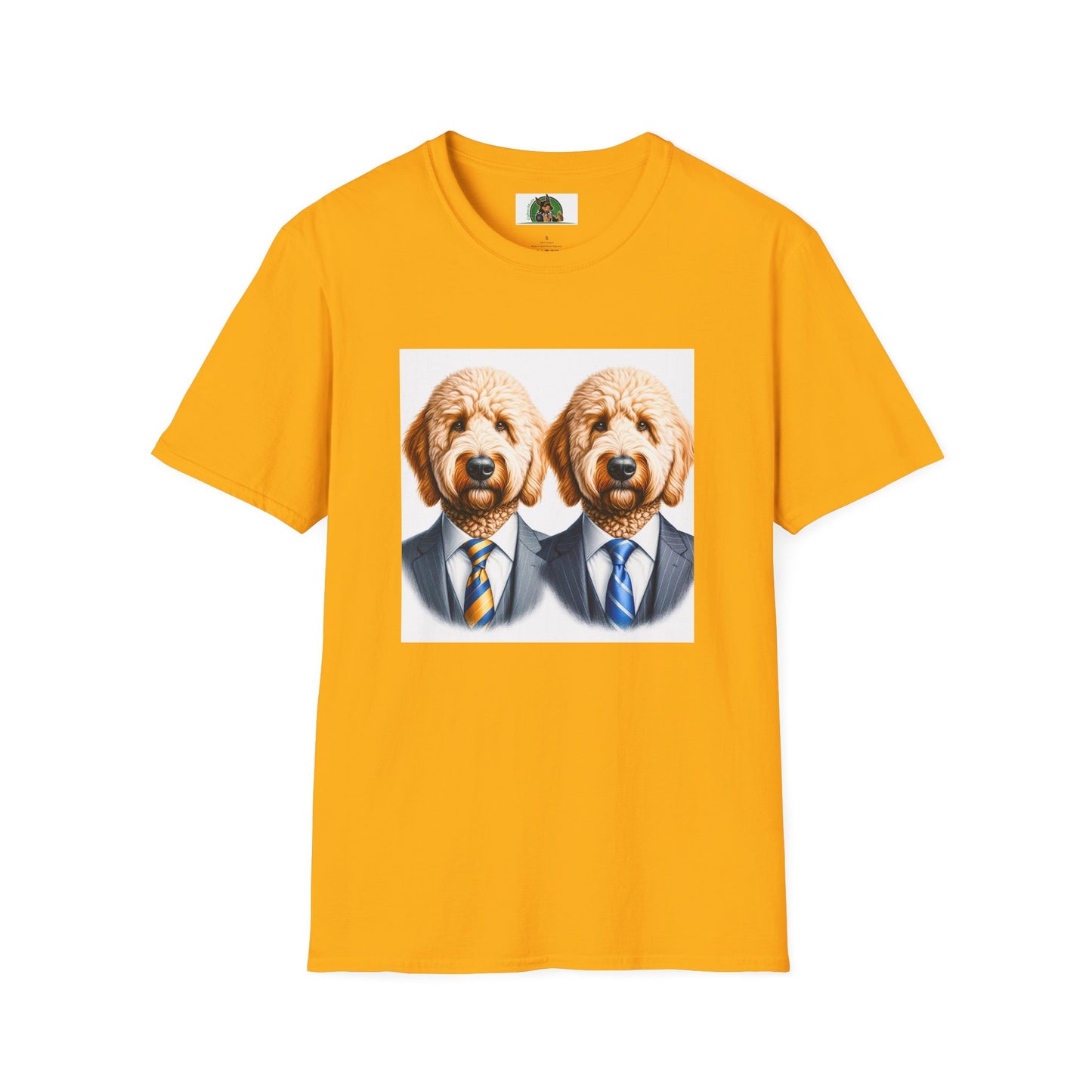 Golden Doodle two suits shirt T-Shirt Printify S Gold