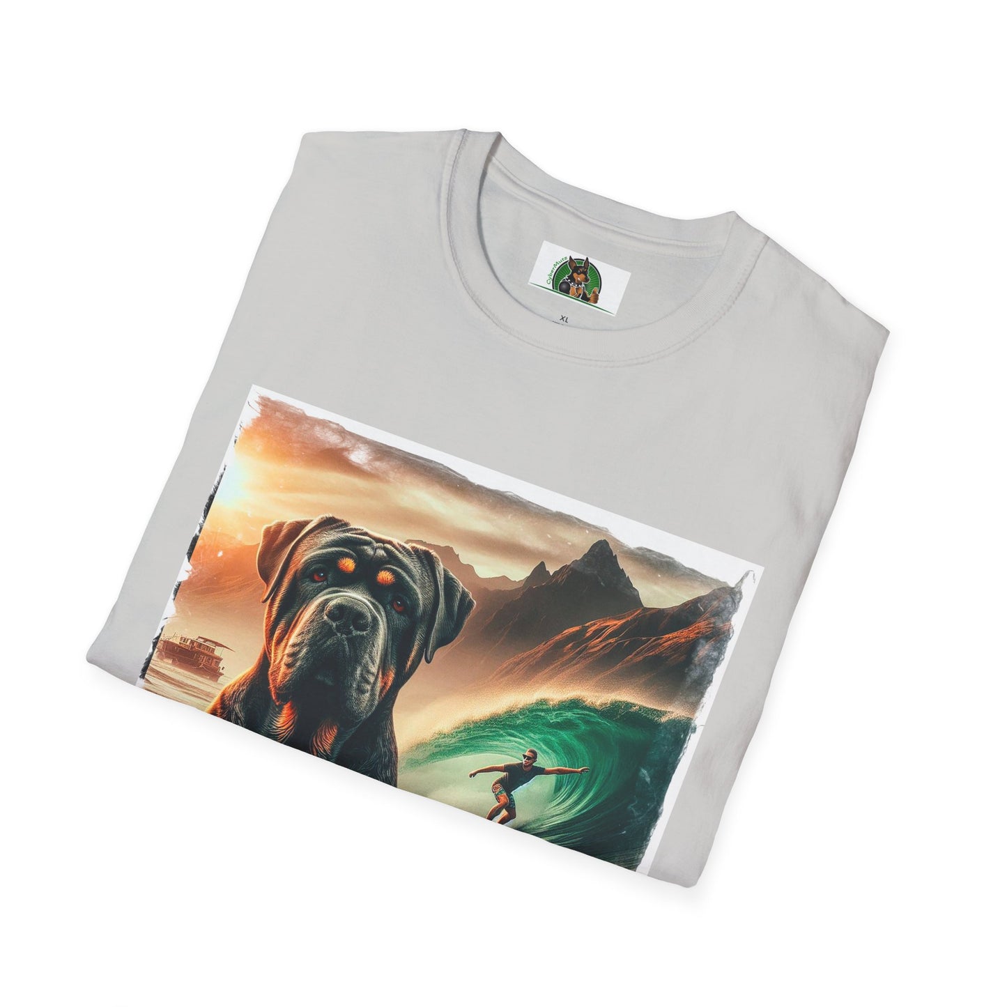 Cane Corso Surfer Dog At Beach