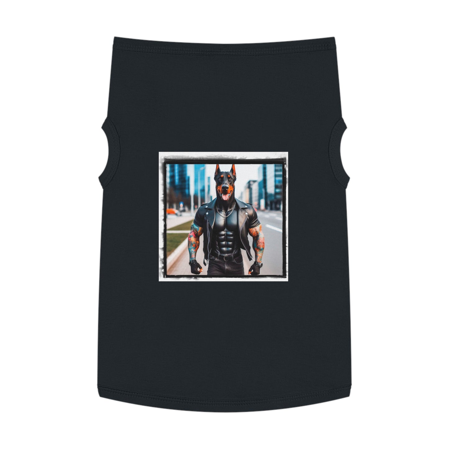 Pet Tank Top Doberman FBI Man t shirt Pets Printify
