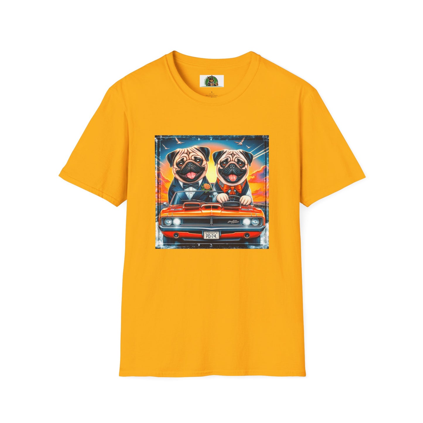 Wacky Pugs T-Shirt Printify S Gold