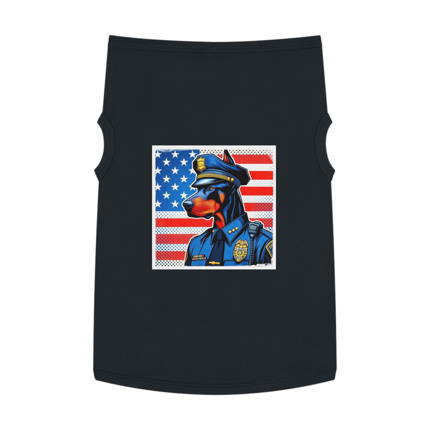 Pet Tank Top Doberman war cop t shirt Pets Printify