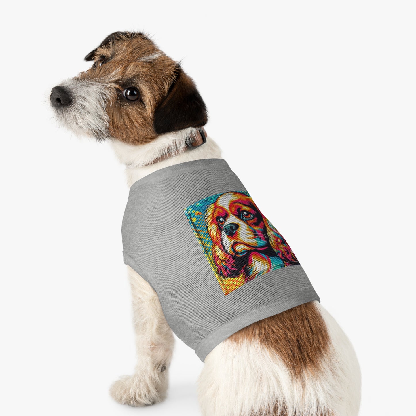 Pet Tank Top Cavalier King Charles Spaniel Colorful T Shirt Pets Printify