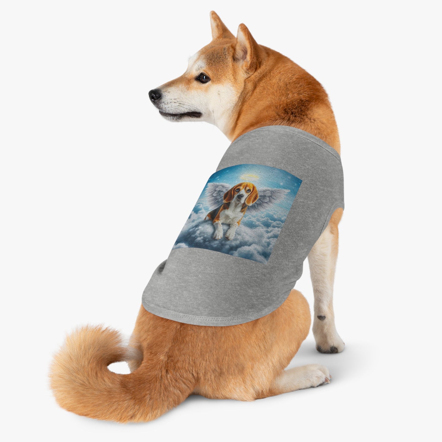 Pet Tank Top Beagle Angel In Cloud Pets Printify