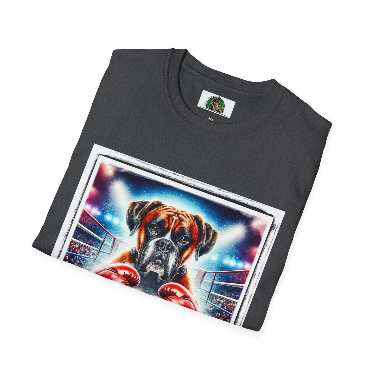 Boxer Dog With Boxing Gloves Shirt T-Shirt Printify