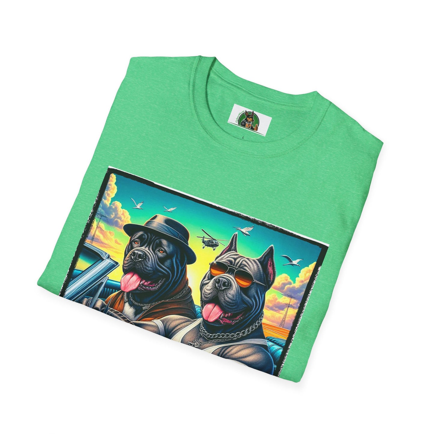 Cane Corso Dogs In Car TShirt T-Shirt Printify