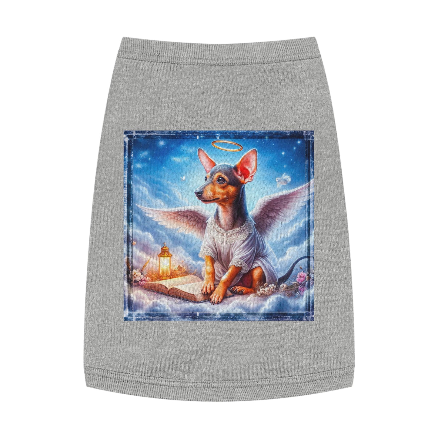 Pet Tank Top Rat Terrier heavenly Angel Pets Printify M Heather